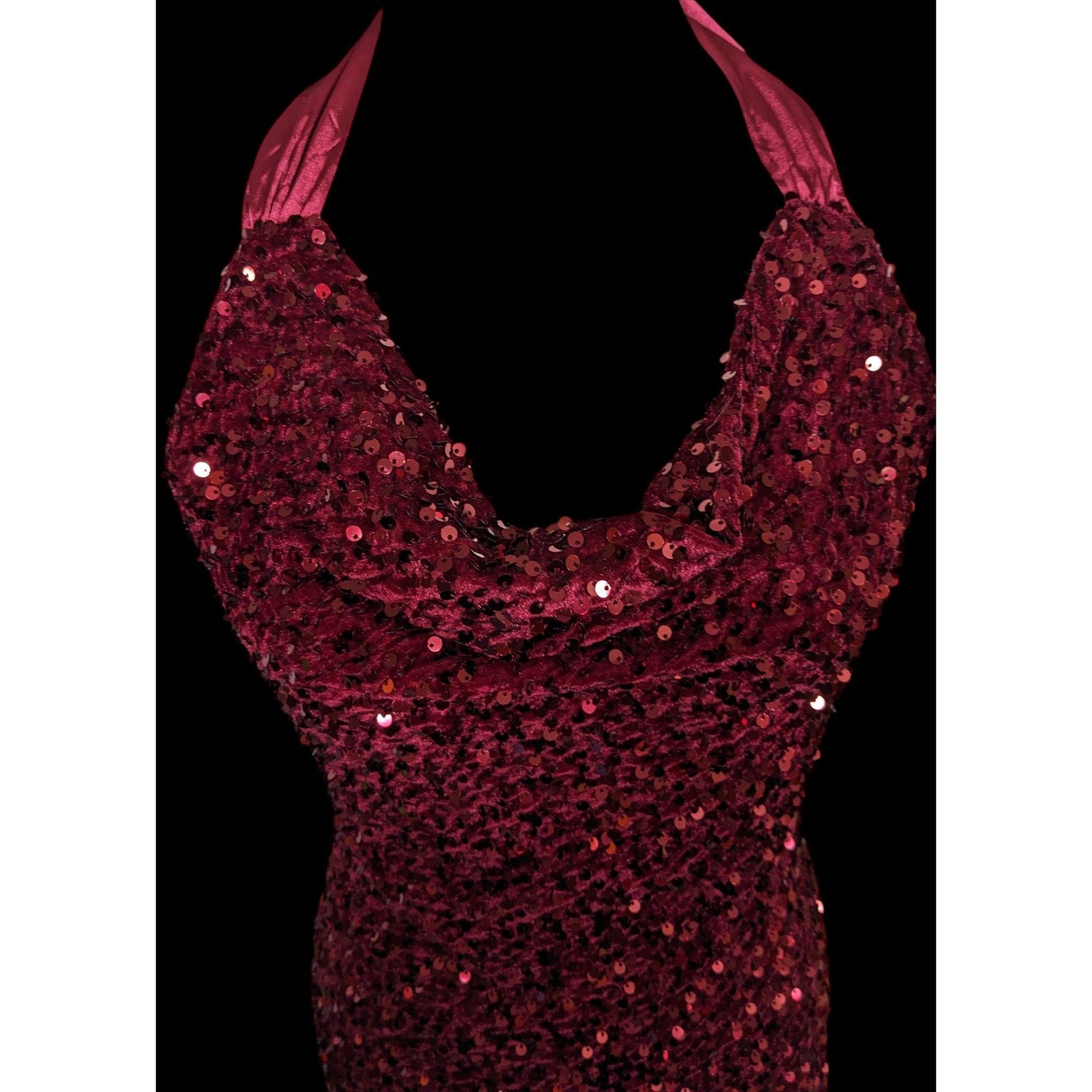Other Glam Merlot Star Lights Halter Mini Dress By Selfie Leslie Size S / US 4 / IT 40 - 3 Thumbnail