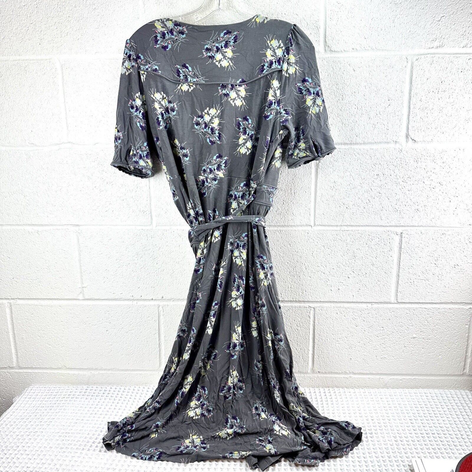 Boden Boden Midi Dress 10, Grey Floral Viscose Size L / US 10 / IT 46 - 9 Thumbnail