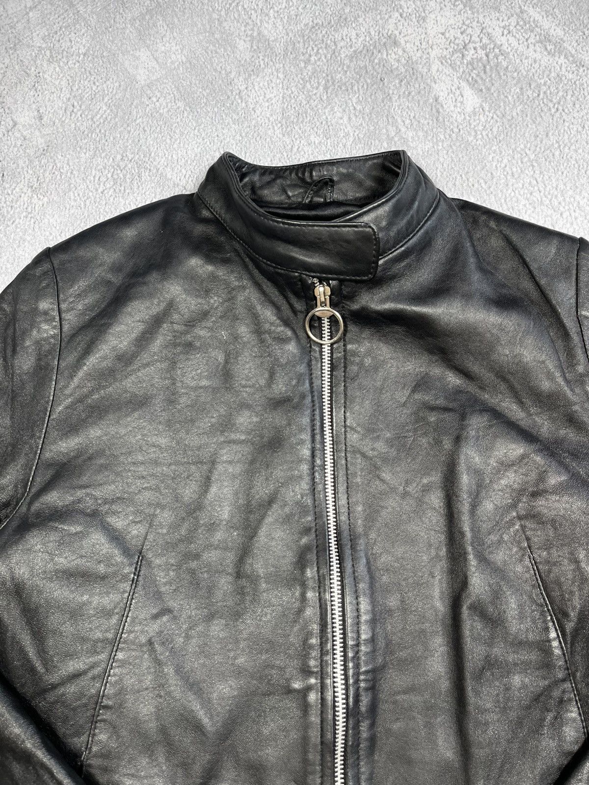 Vintage Vintage 90s Leather patchwork flight biker jacket size 10 Size M / US 6-8 / IT 42-44 - 3 Thumbnail