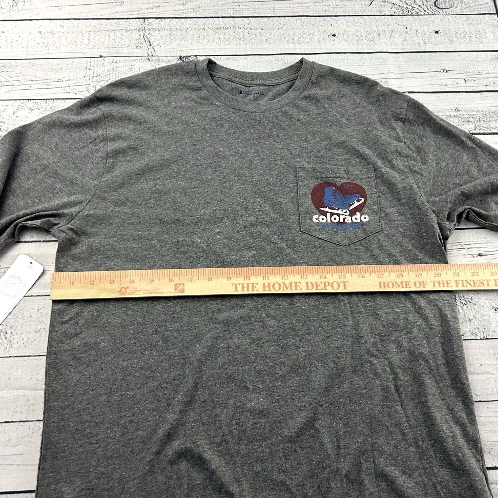 Champion Champion Colorado Avalanche Long Sleeve T Shirt Men’s Large Gray Pocket Shirt Size US L / EU 52-54 / 3 - 6 Thumbnail
