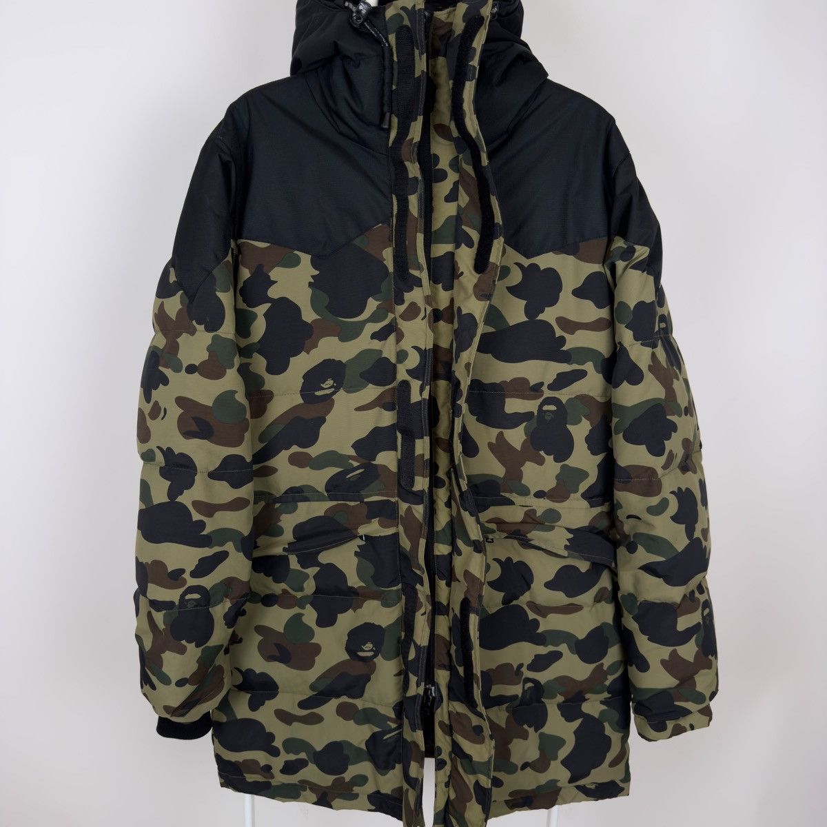 Bape Bape 1st Camo Long Down Snowboard Jacket Green 2018 Size US L / EU 52-54 / 3 - 6 Thumbnail