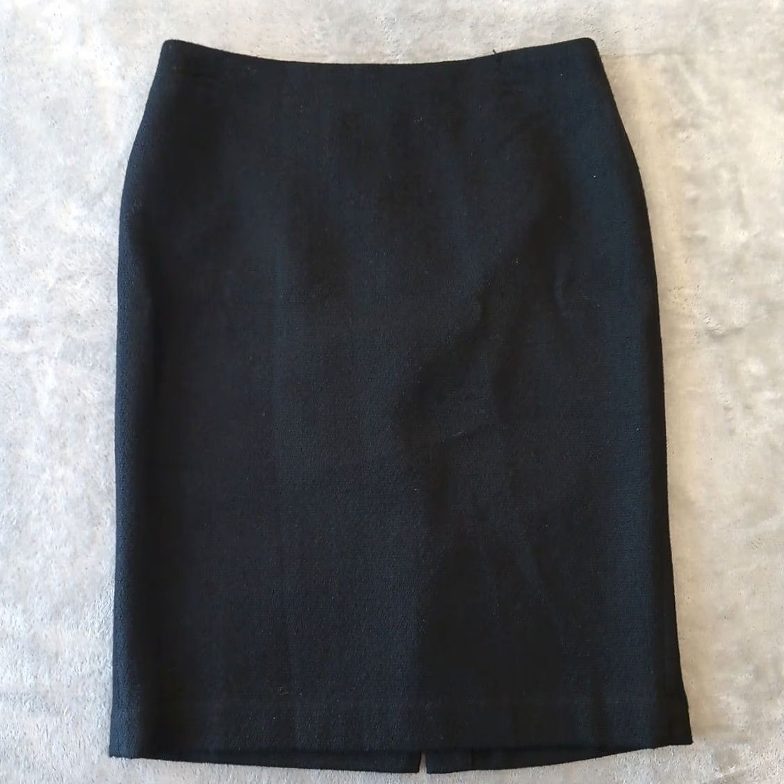 Talbots Talbots Skirt 6 Black Knee Length Lined Slit Knit Wool Blend Wool Polyester Pencil Women Regular Vinyl? Size 28" / US 6 / IT 42 - 2 Thumbnail