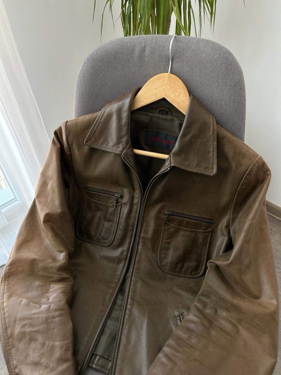 Genuine Leather × Japanese Brand × Vintage Vintage Genuine Leather Leonardo Brown Jacket Size US S / EU 44-46 / 1 - 12 Thumbnail