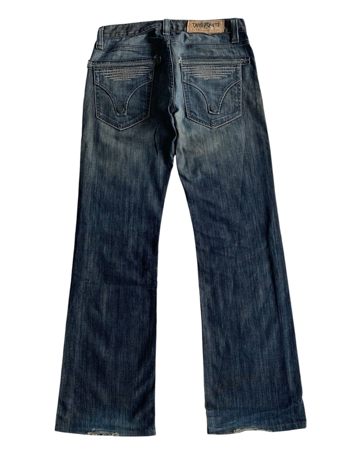 Tornado Mart FLARE Taverniti So Jeans Punk Style Distressed Denim☠️🎌 Size US 33 - 6 Thumbnail