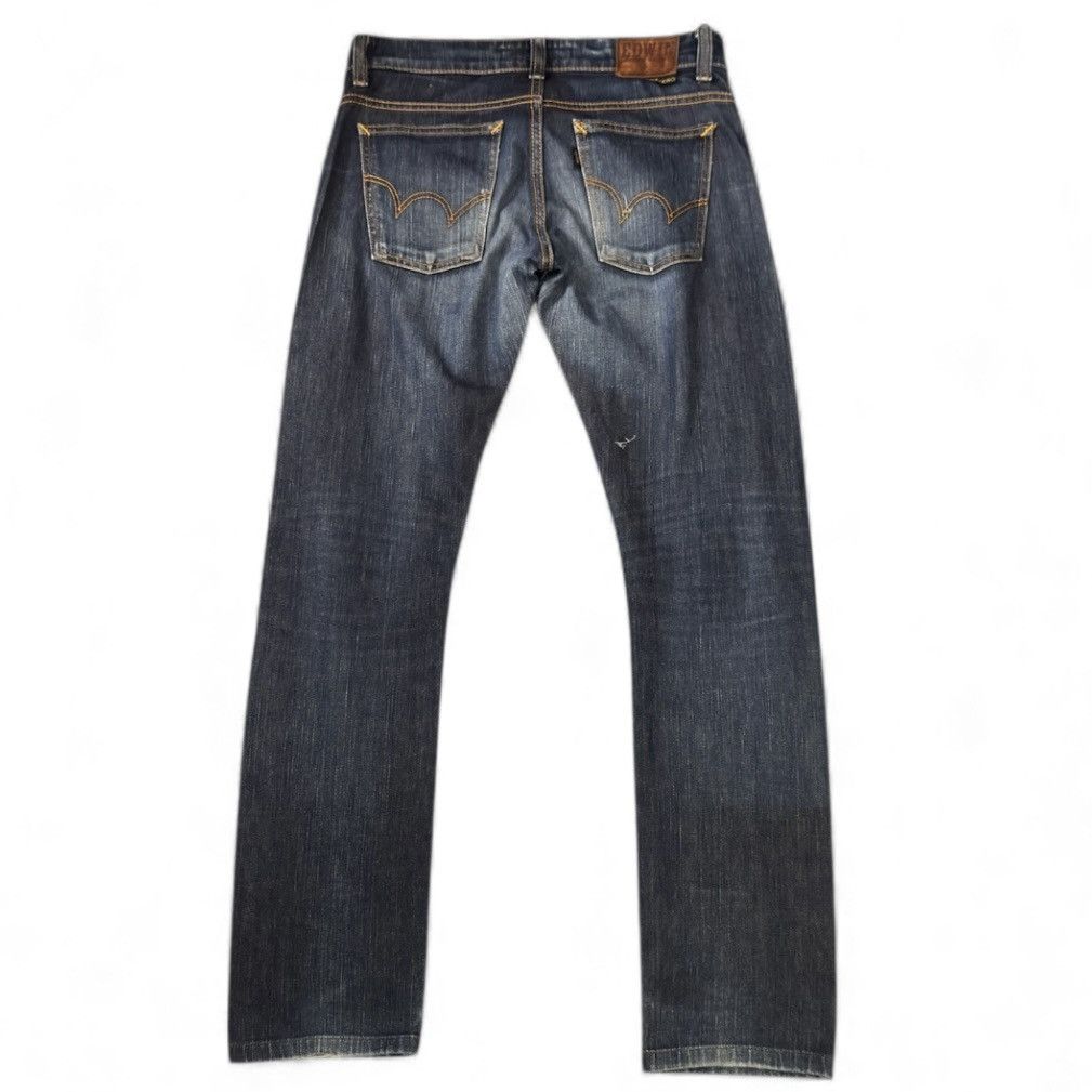 Beauty Beast Vintage 90s Archive Edwin 503 Zero Slim Low Rise Denim Size 29" - 3 Thumbnail