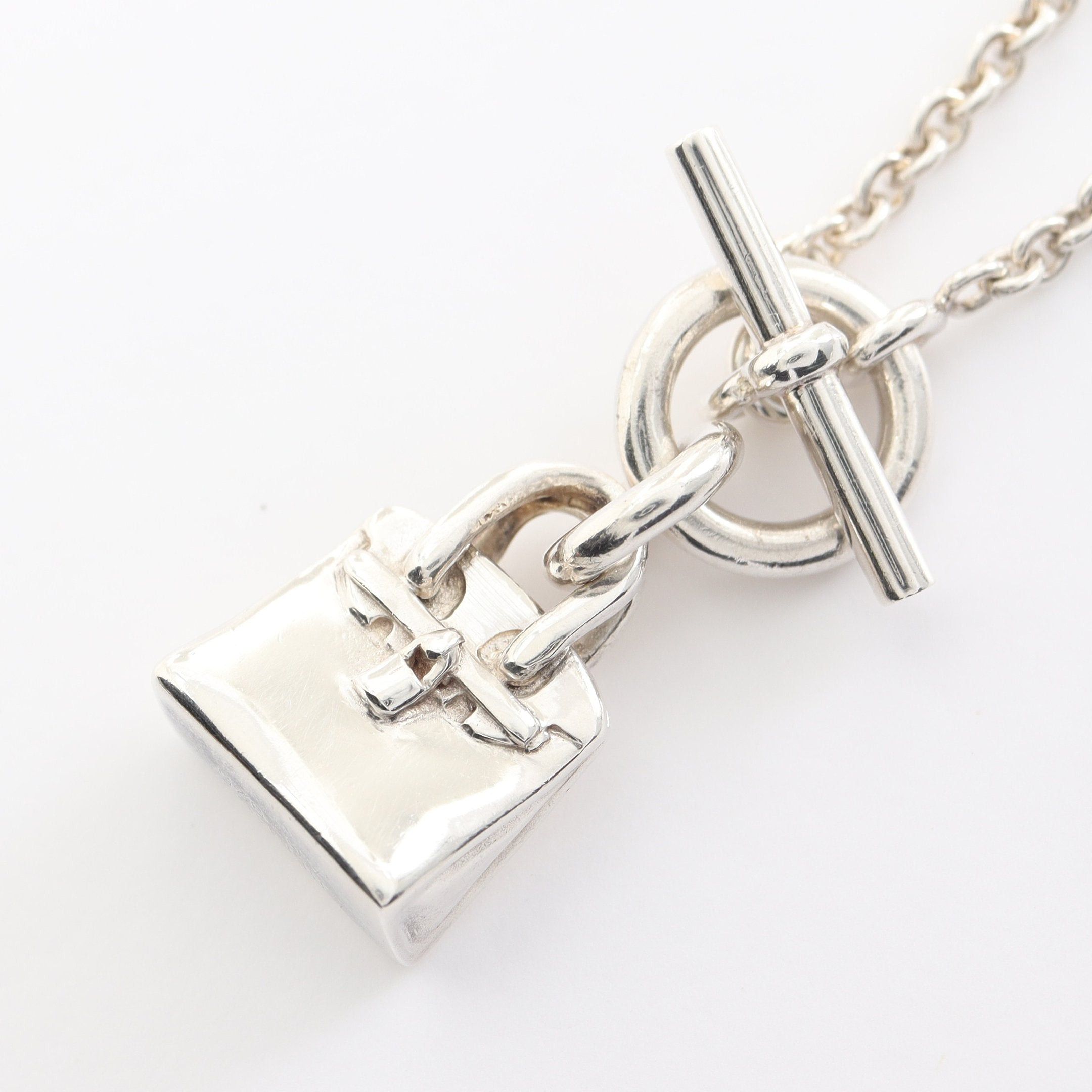 image of Hermes Amulet Birkin Necklace Sv925 Silver, Women's
