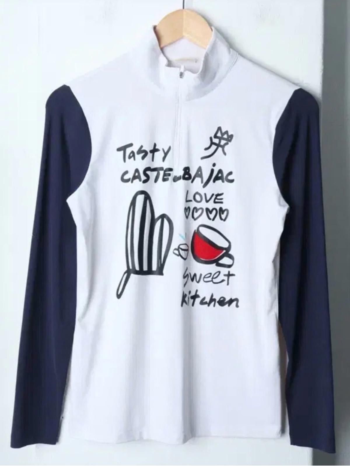 Jean Charles De Castelbajac Castelbajac / Graphic Zip Top / White Navy / Korean Brand Size S / US 4 / IT 40 - 1 Thumbnail