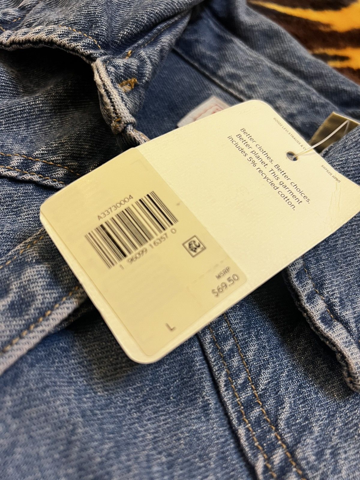 Levi's × Levi's Vintage Clothing New with Tags Levi Pearl Snap Denim Long Sleeve Size US L / EU 52-54 / 3 - 9 Thumbnail