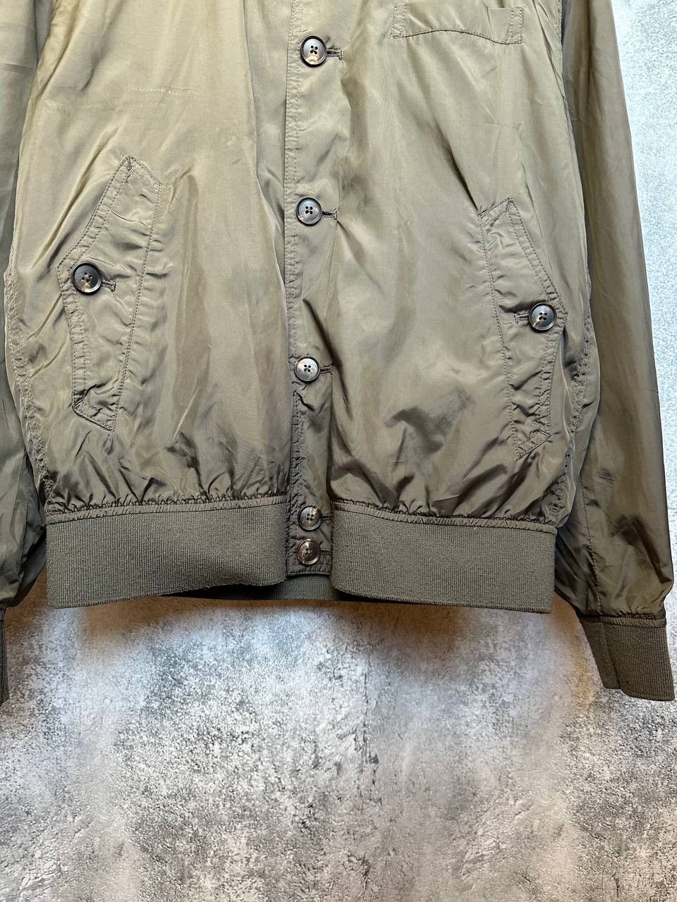 Massimo Dutti Massimo Dutti Bomber Jacket Khaki Nylon Shell Lined Size US L / EU 52-54 / 3 - 8 Thumbnail