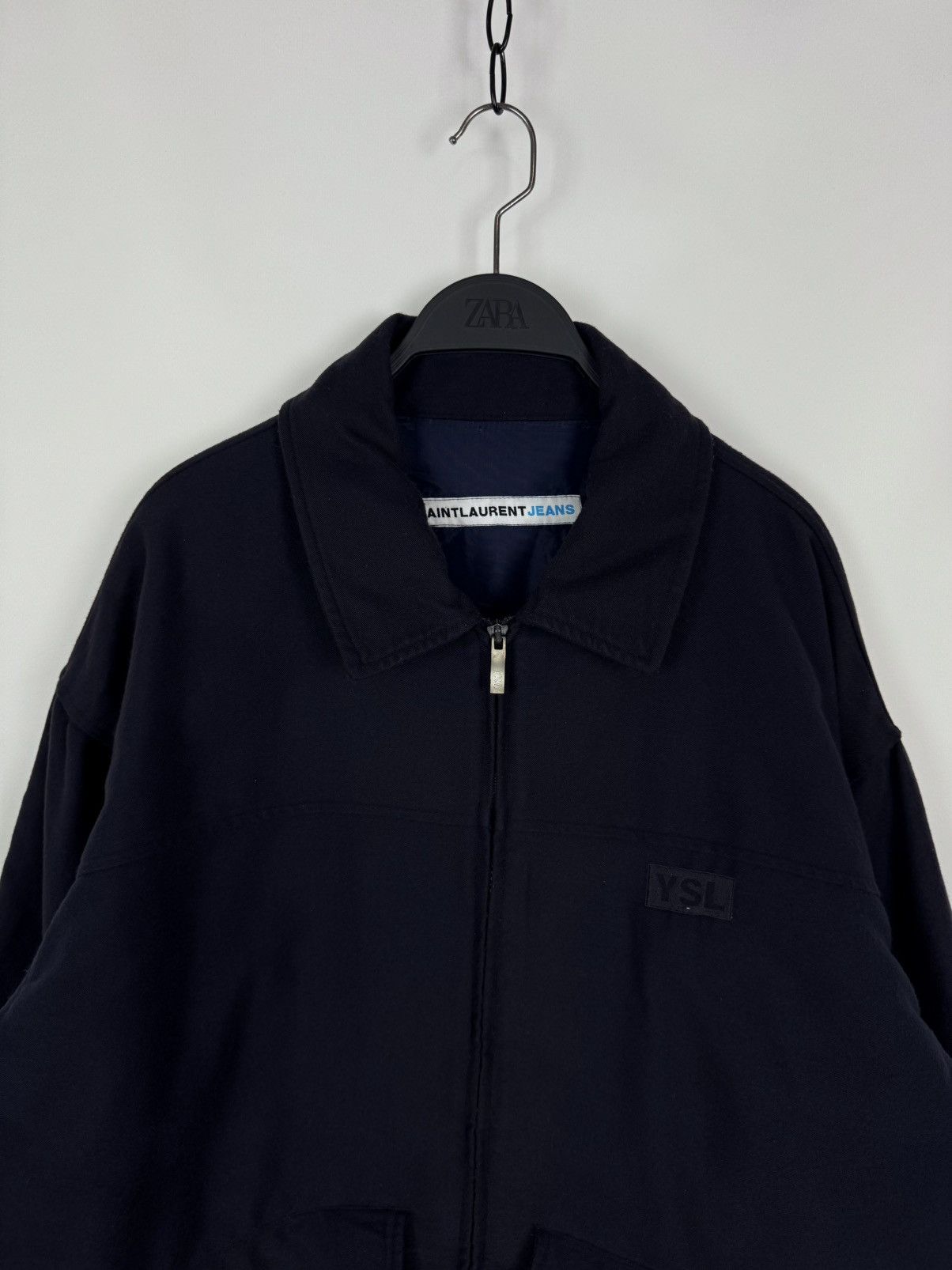 Yves Saint Laurent 1990’s Vintage Saint Lauren Jeans YSL Navy Work Jacket Size US M / EU 48-50 / 2 - 5 Thumbnail