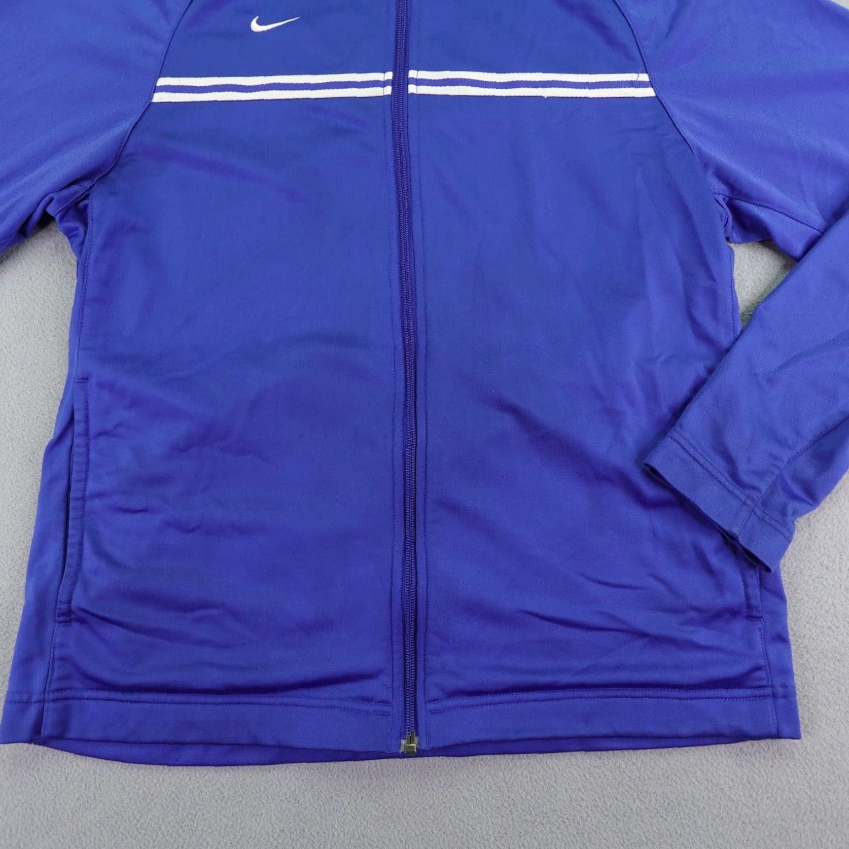 Nike Nike Jacket Mens Medium Blue Track Jacket Full Zip Up Swoosh Outdoor Sports Soccer Zip Pockets Regular Fit 90s? Size US M / EU 48-50 / 2 - 6 Thumbnail