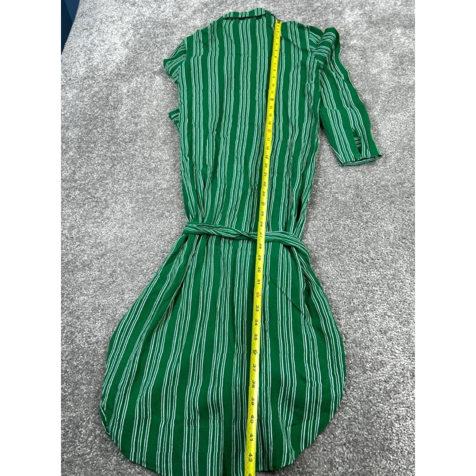 Vintage MaevE Shirt Dress Womens 0 Green White Wrap Shirt Dress Womens 0 Green White Wrap Size XS / US 0-2 / IT 36-38 - 7 Thumbnail