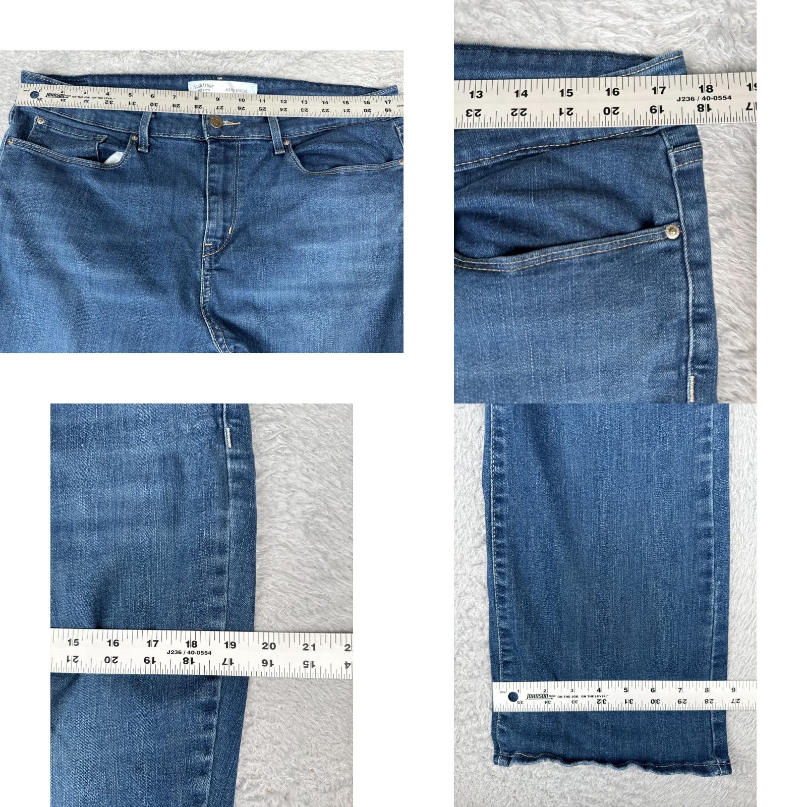 Levi's Levi's Jeans Women 16 Blue Denim Bootcut 34x30 Regular High Rise 5-Pocket Comfort Distressed Stretch Cotton Blend Size 38" / US 16 / IT 52 - 9 Thumbnail