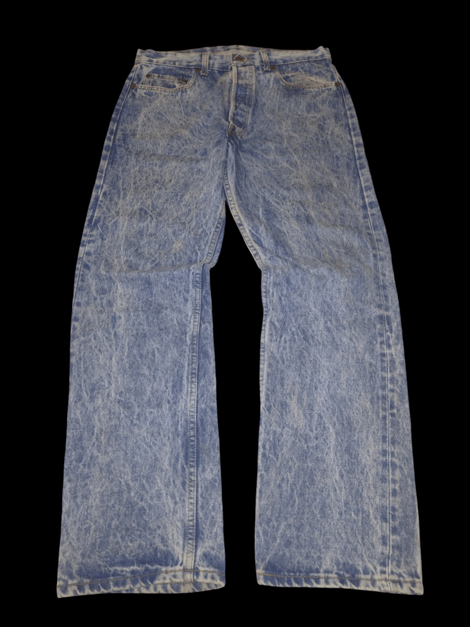 If Six Was Nine × Le Grande Bleu (L.G.B.) × Levi's Crazy acid wash Levi’s Vintage Jeans Size US 34 / EU 50 - 12 Thumbnail