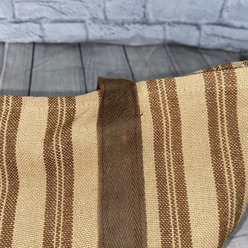 Other Fabric tote shoulder bag open pouch brown/tan stripe Size ONE SIZE - 2 Thumbnail