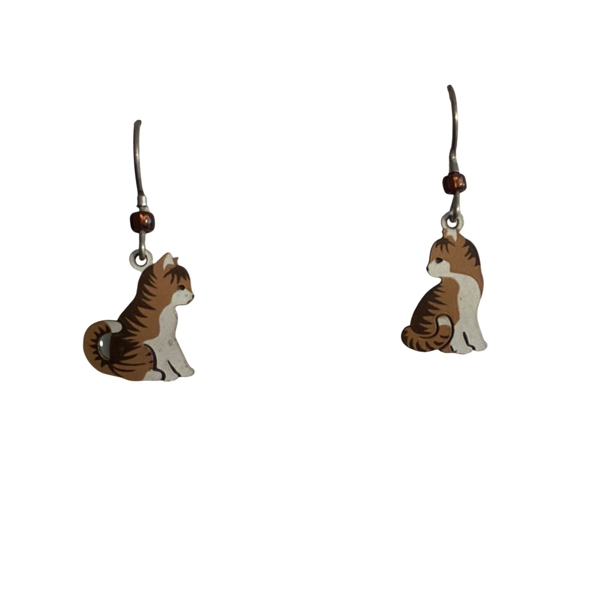 Other Sienna Sky Tess Tabby Cat Dangle Earrings Sitting Kitten Hoo Size ONE SIZE - 1 Thumbnail