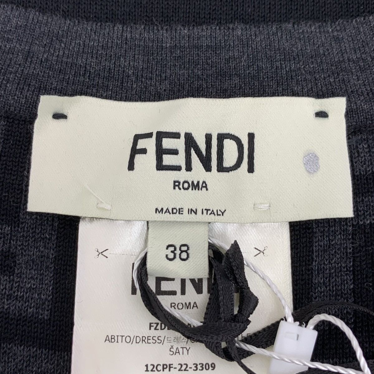 Fendi Fendi 22 Black Merino Wool Long Sleeve Knit Dress K26WX Size M / US 6-8 / IT 42-44 - 6 Thumbnail