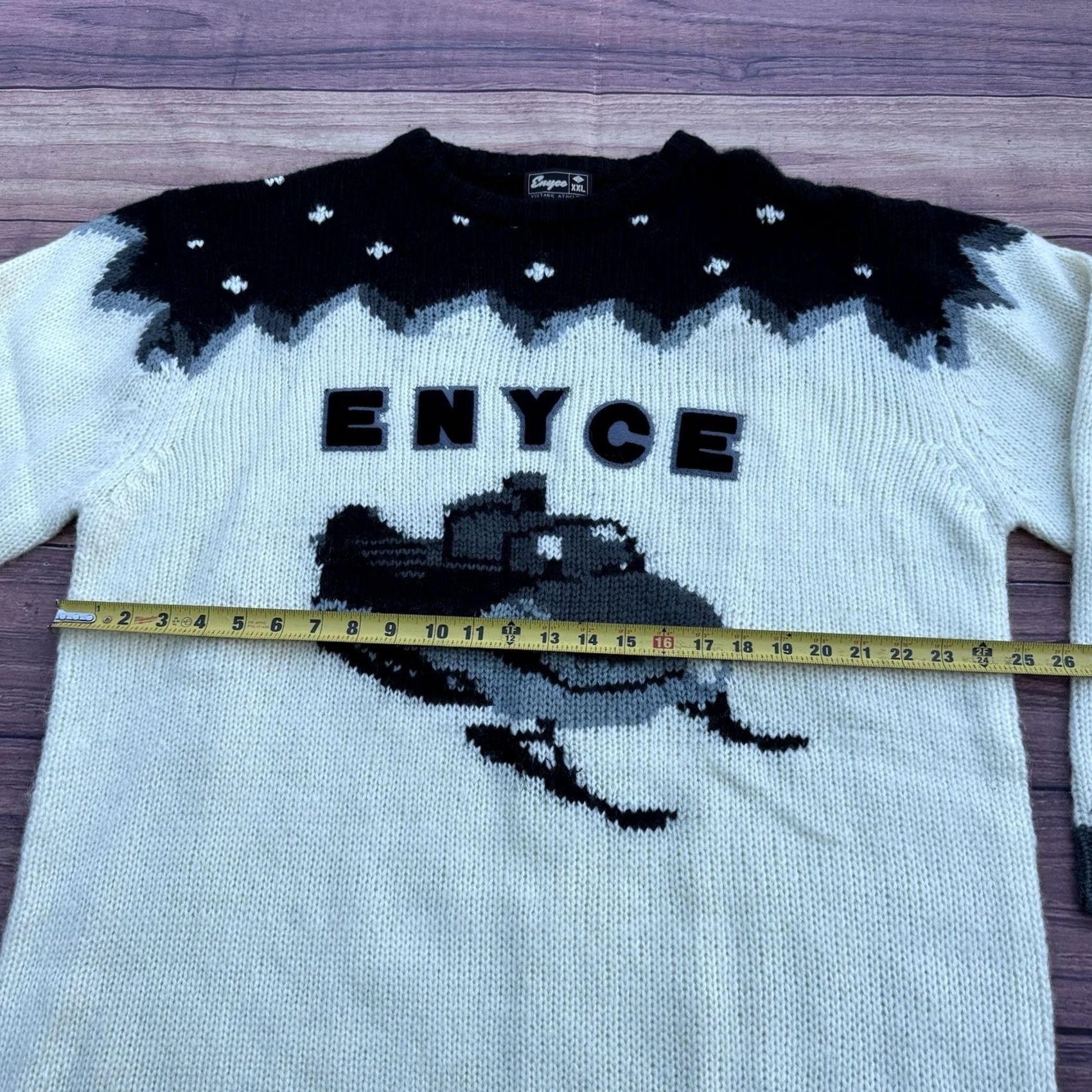 Enyce VINTAGE Enyce Sweater Pullover Knit Hoodie 2XL Gray Men 90s Hip Hop Streetwear NYC City Urban Baggy XLT Size US XXL / EU 58 / 5 - 2 Thumbnail