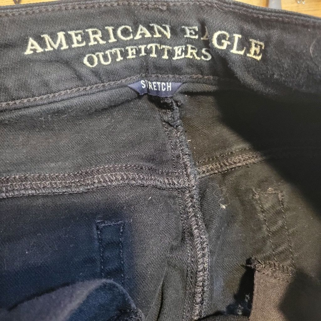 American Eagle Outfitters American Eagle Black Hi Rise Festival Denim Shorts Size 0 Size 25" / US 0 / IT 36 - 6 Thumbnail