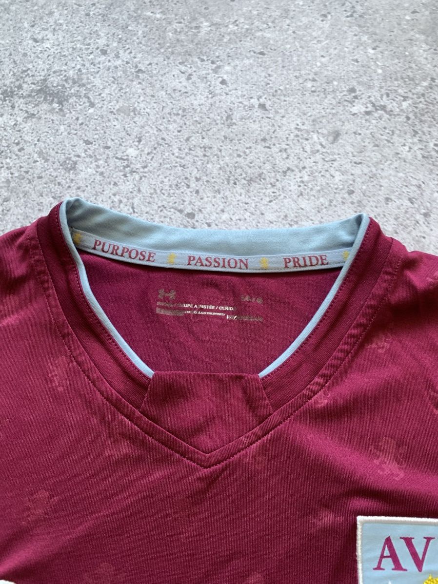 Under Armour 🔥UNDER ARMOUR ASTON VILLA 2017/18 HOME SOCCER SHIRT JERSEY Size US L / EU 52-54 / 3 - 9 Thumbnail