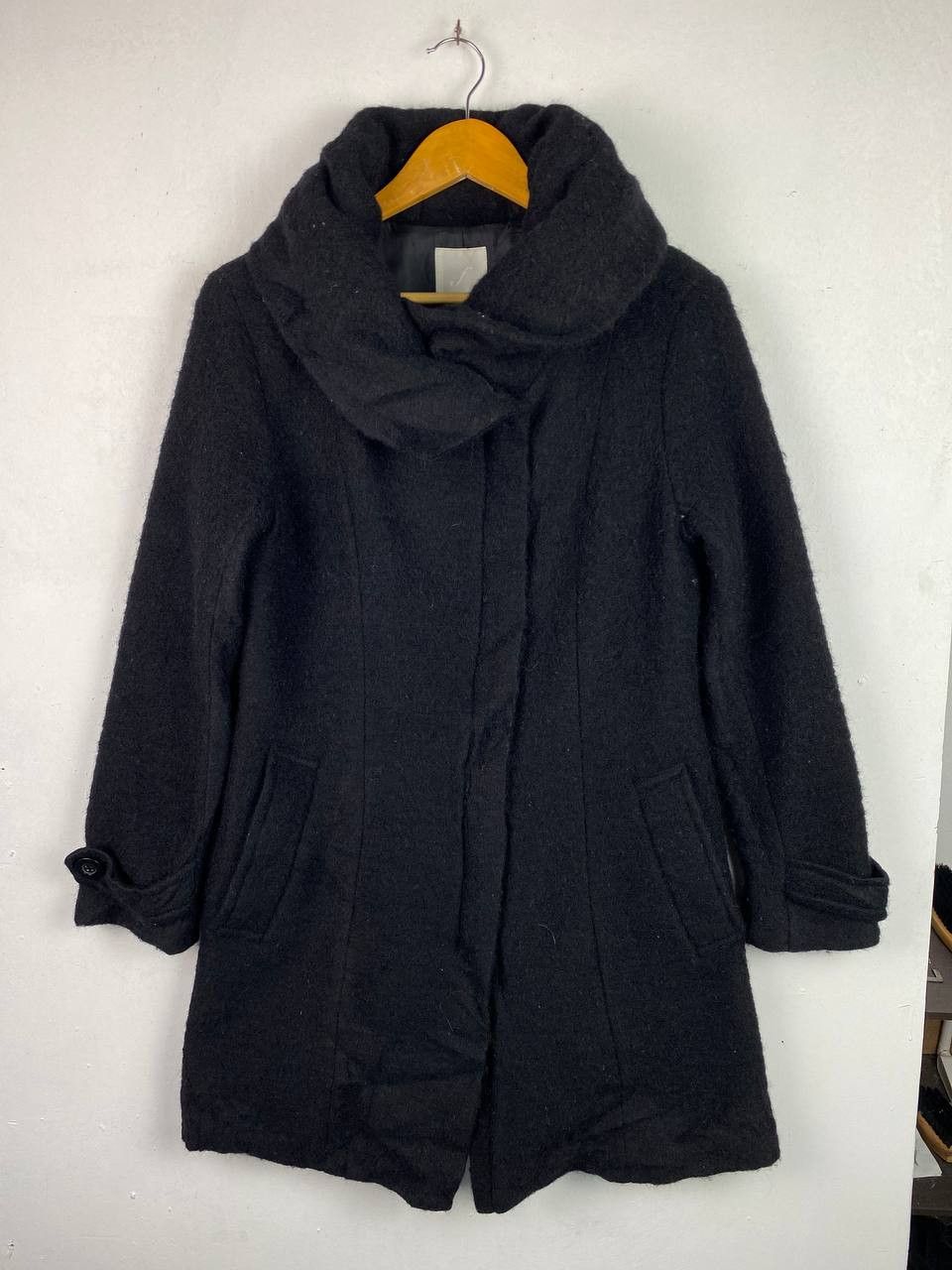 male & co italian wool fabric long jacket