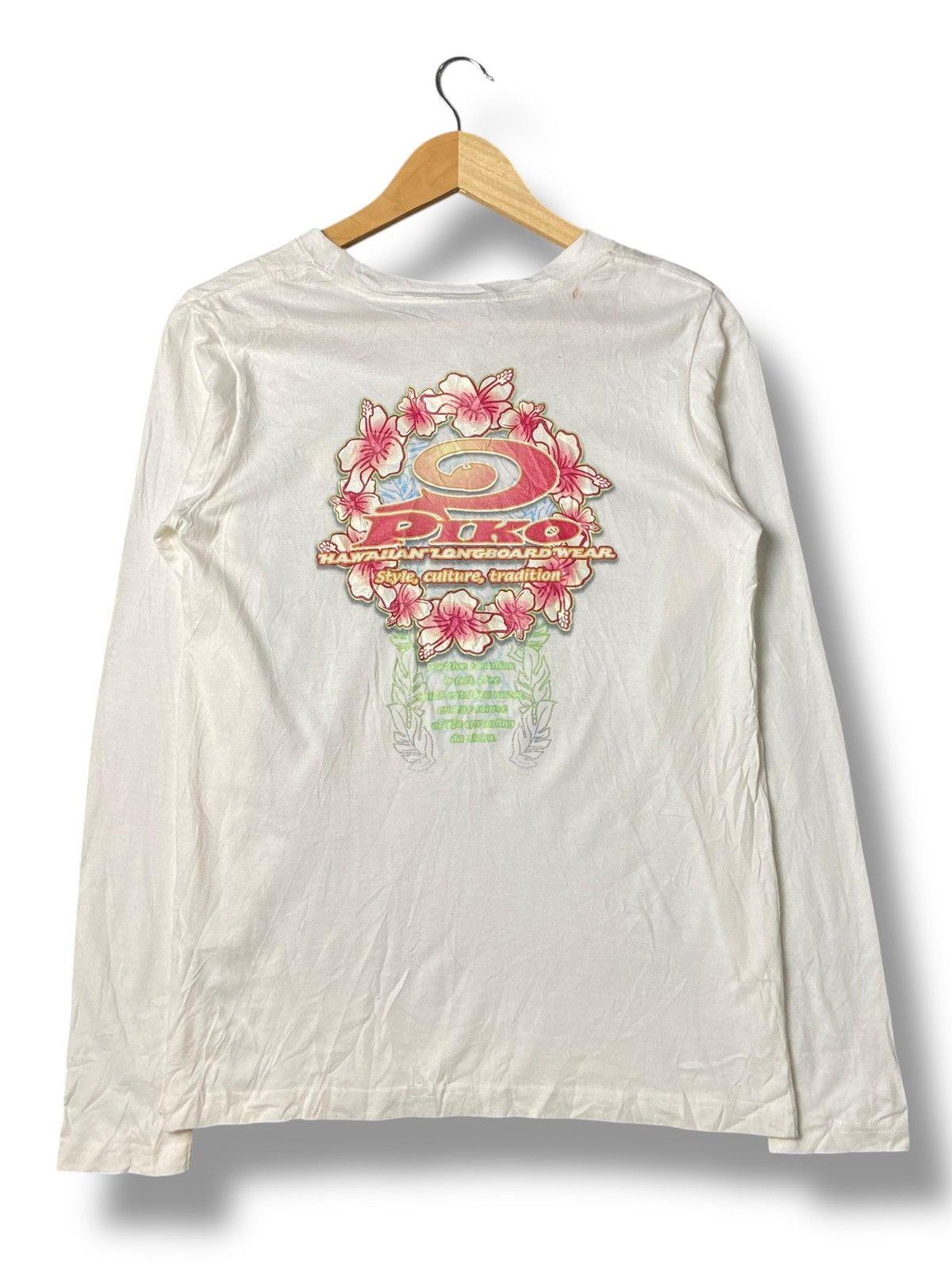 Japanese Brand PIKO Hawaiian Longboard Wear Long Sleeve Shirt (142) Size US L / EU 52-54 / 3 - 1 Thumbnail