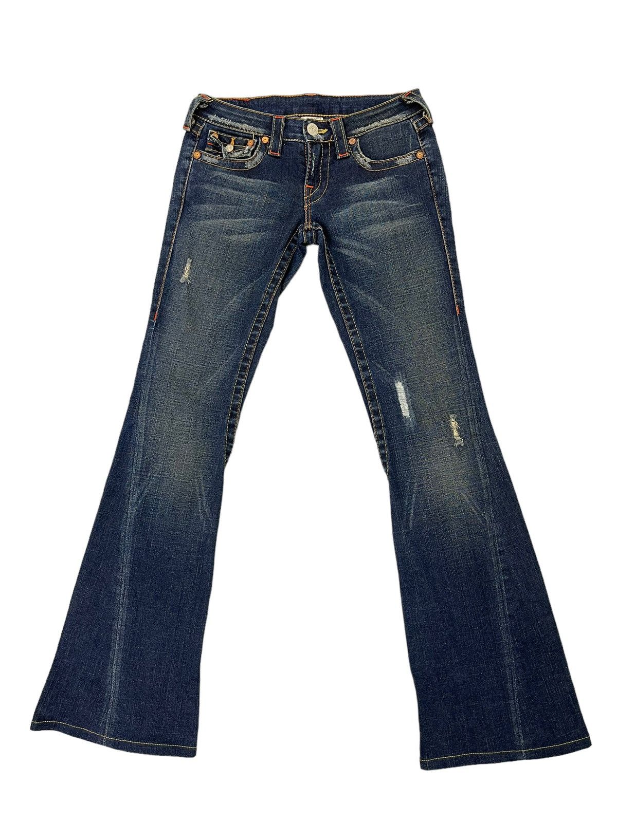 True Religion Flare Jeans Skinny True Religion Stretch Distress Denim 6🟦3 Size US 28 / EU 44 - 2 Thumbnail
