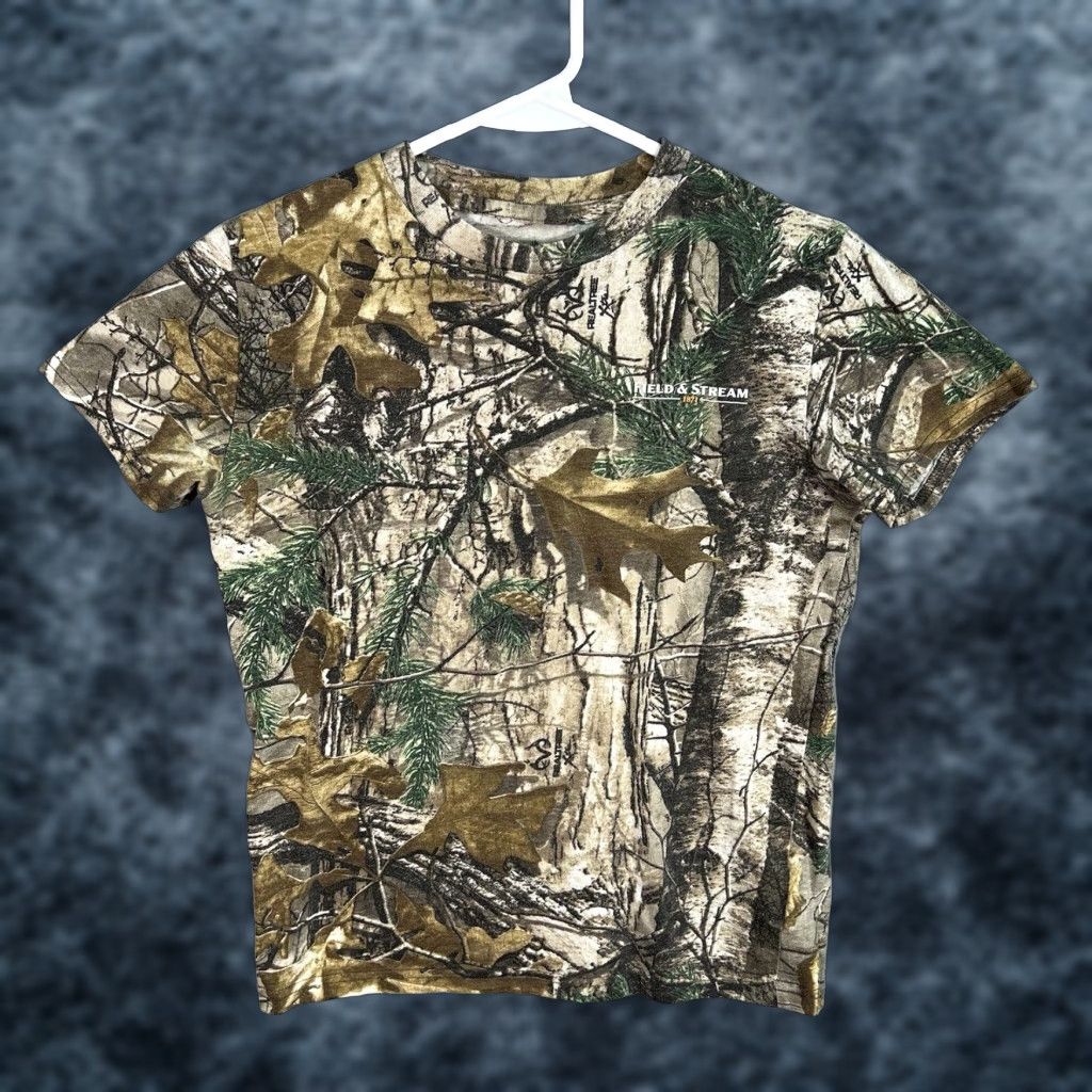 Realtree Ceinture cousue pour homme avec véritable arbre Xtra Camouflage et coquille de tir ornement, Marron/camouflage