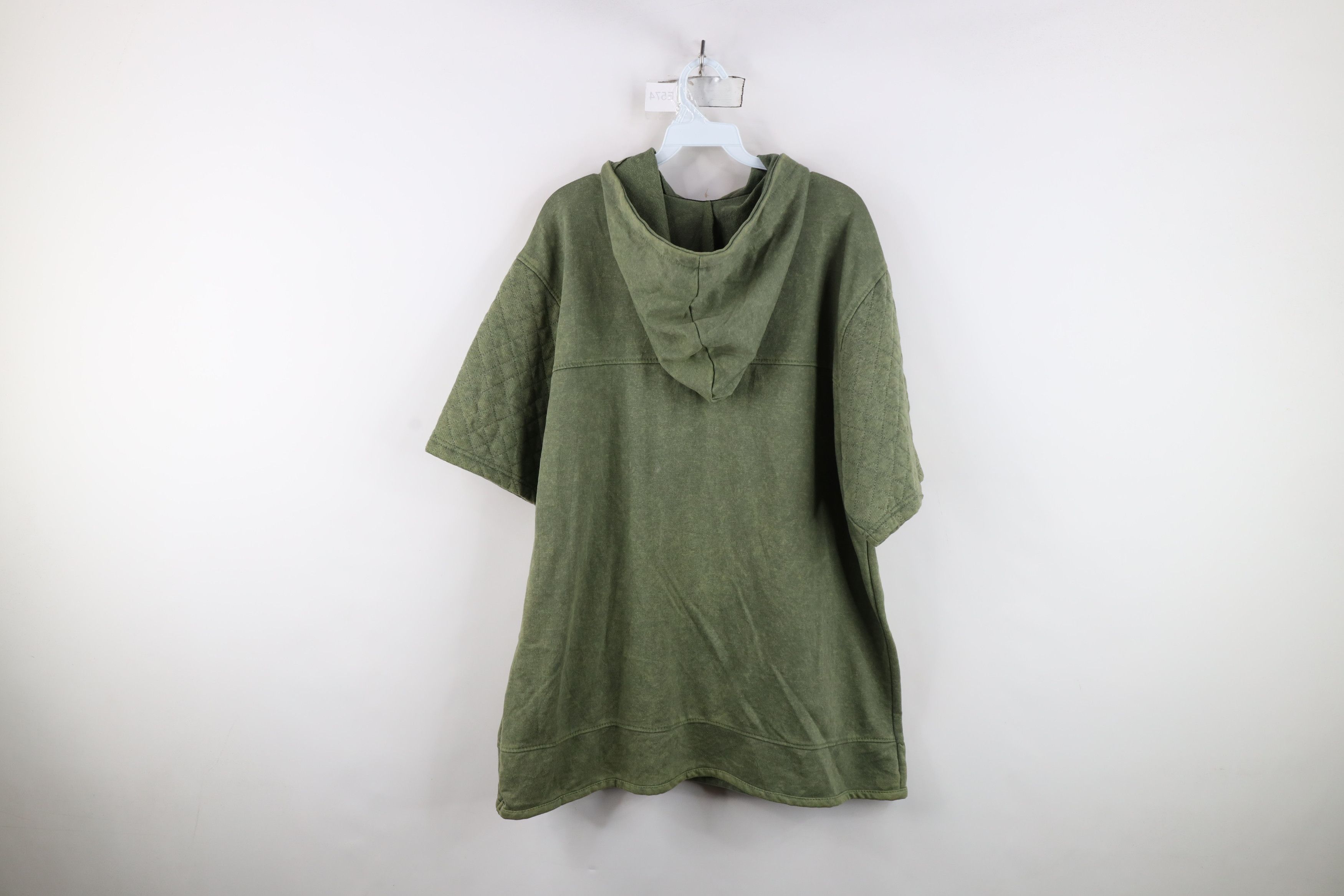 Enyce Vintage Y2K Enyce Streetwear Quilted Short Sleeve Hoodie Size US XL / EU 56 / 4 - 9 Thumbnail