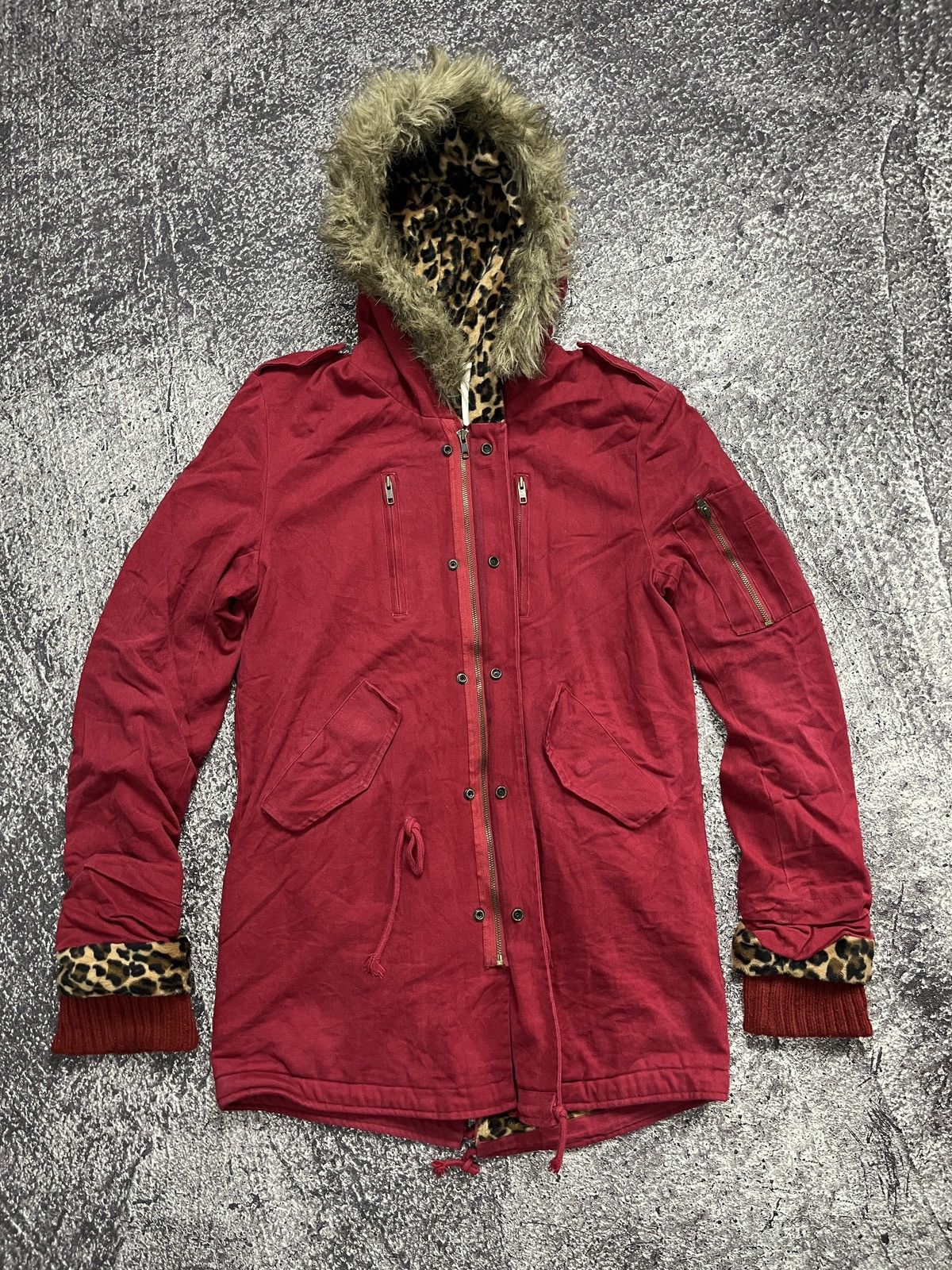 Kazuyuki Kumagai Attachment Attachment leopard parka fur jaket Size US L / EU 52-54 / 3 - 5 Thumbnail