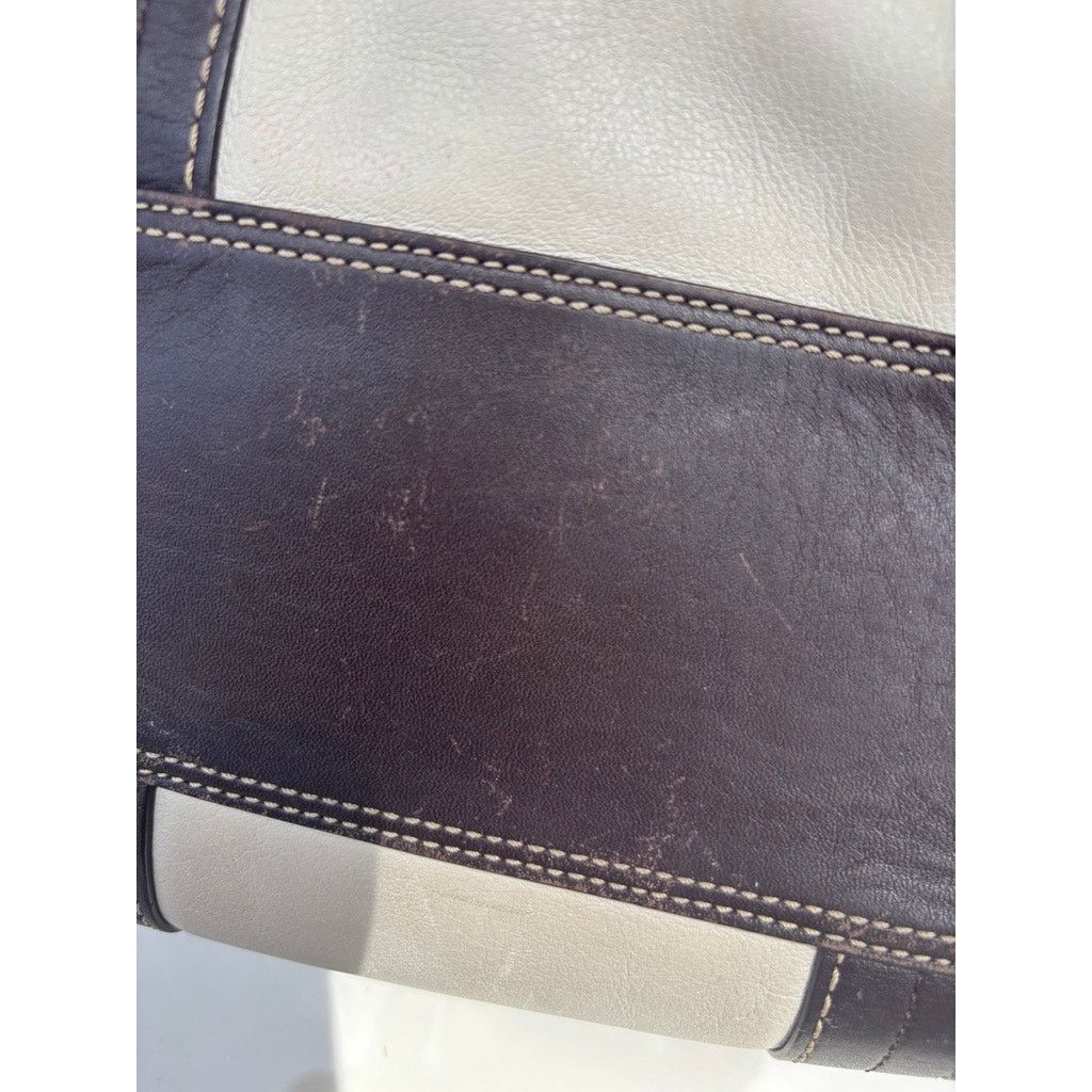 Coach Vintage COACH Hampton Small White Leather Tote Bag Size ONE SIZE - 10 Thumbnail