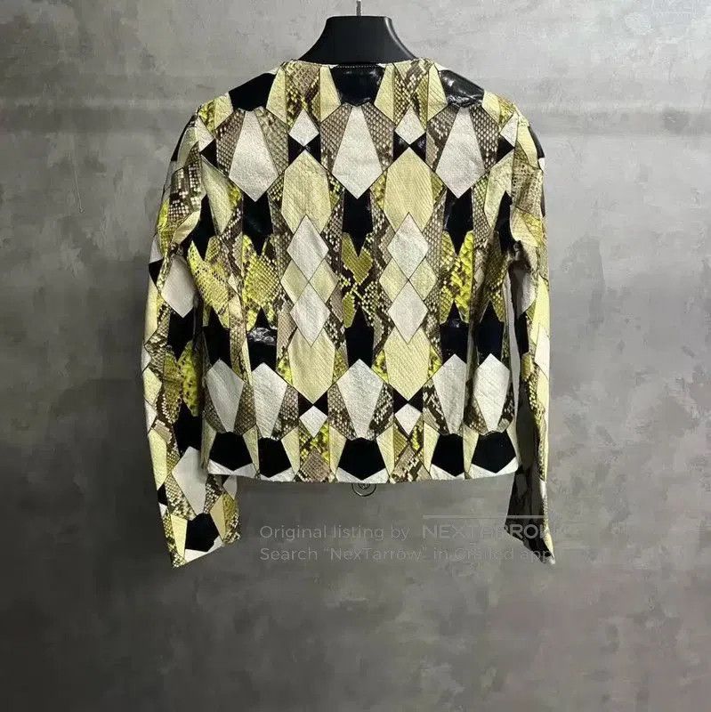 Versace Versace Multicolor Leather Women's Jacket . Size S / US 4 / IT 40 - 2 Thumbnail