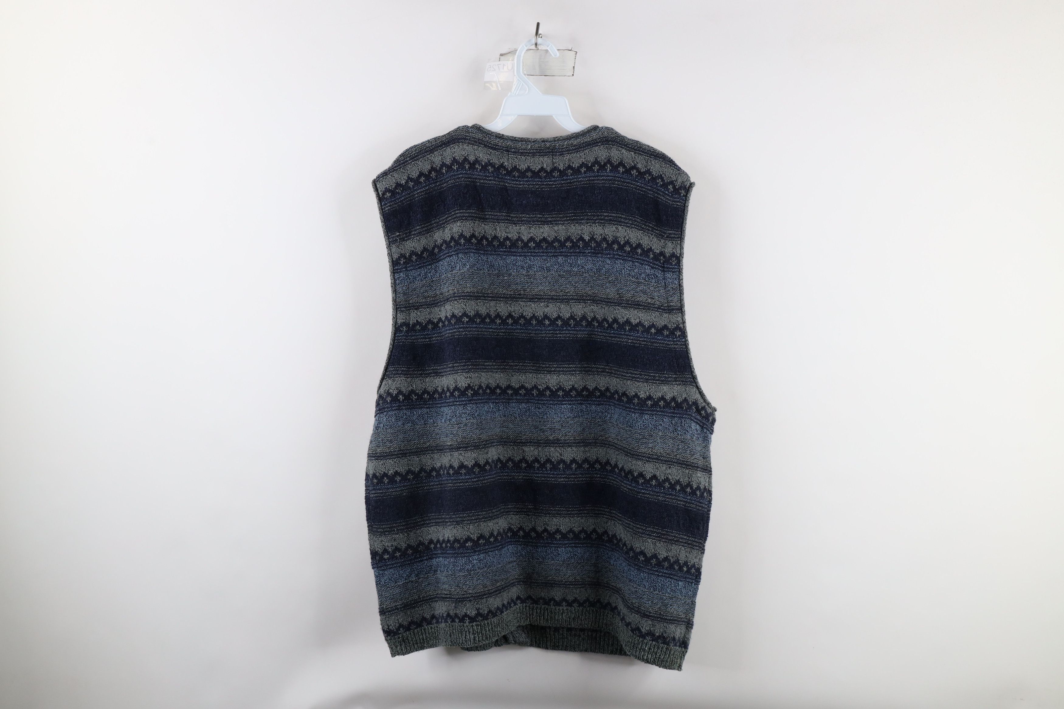 Vintage Vintage 90s Streetwear Wool Blend Knit Cardigan Sweater Vest Size US XL / EU 56 / 4 - 5 Thumbnail