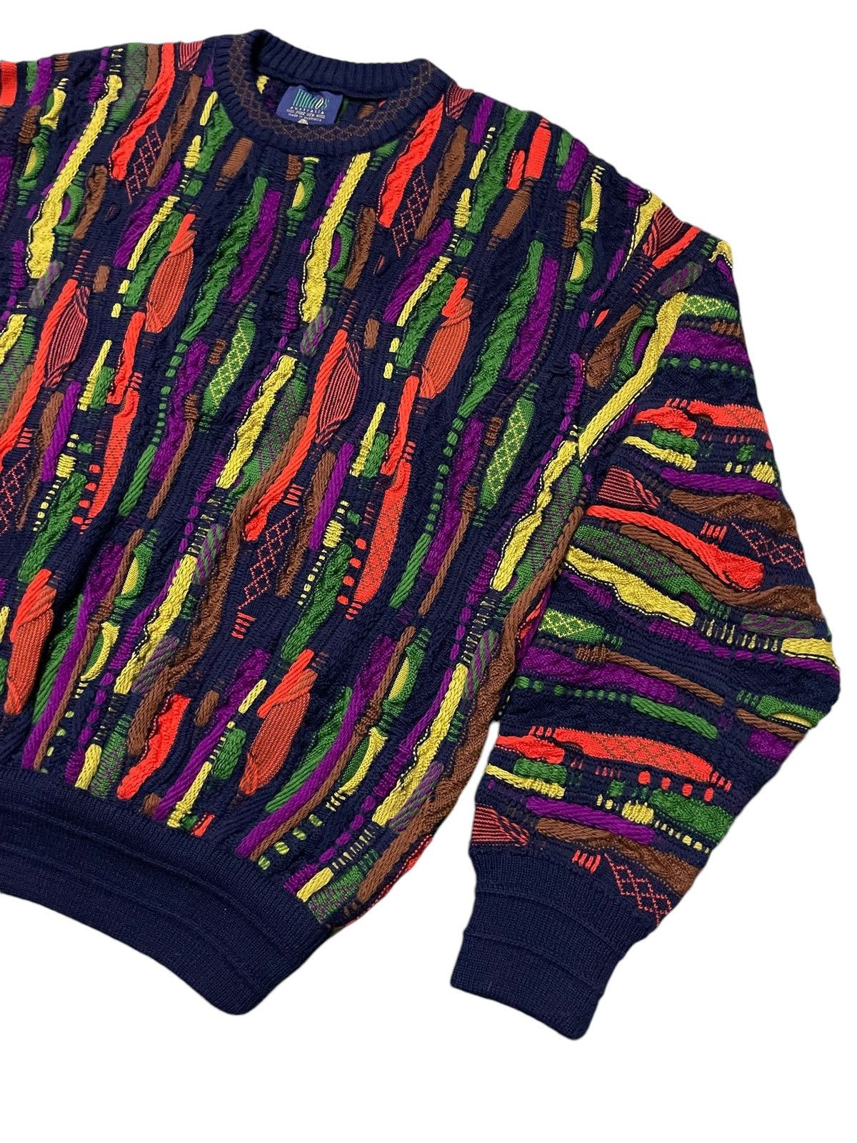Coogi × Vintage Vintage Coogi 3D Cable Knit Style By limnos 90s Knitwear Size US L / EU 52-54 / 3 - 4 Thumbnail