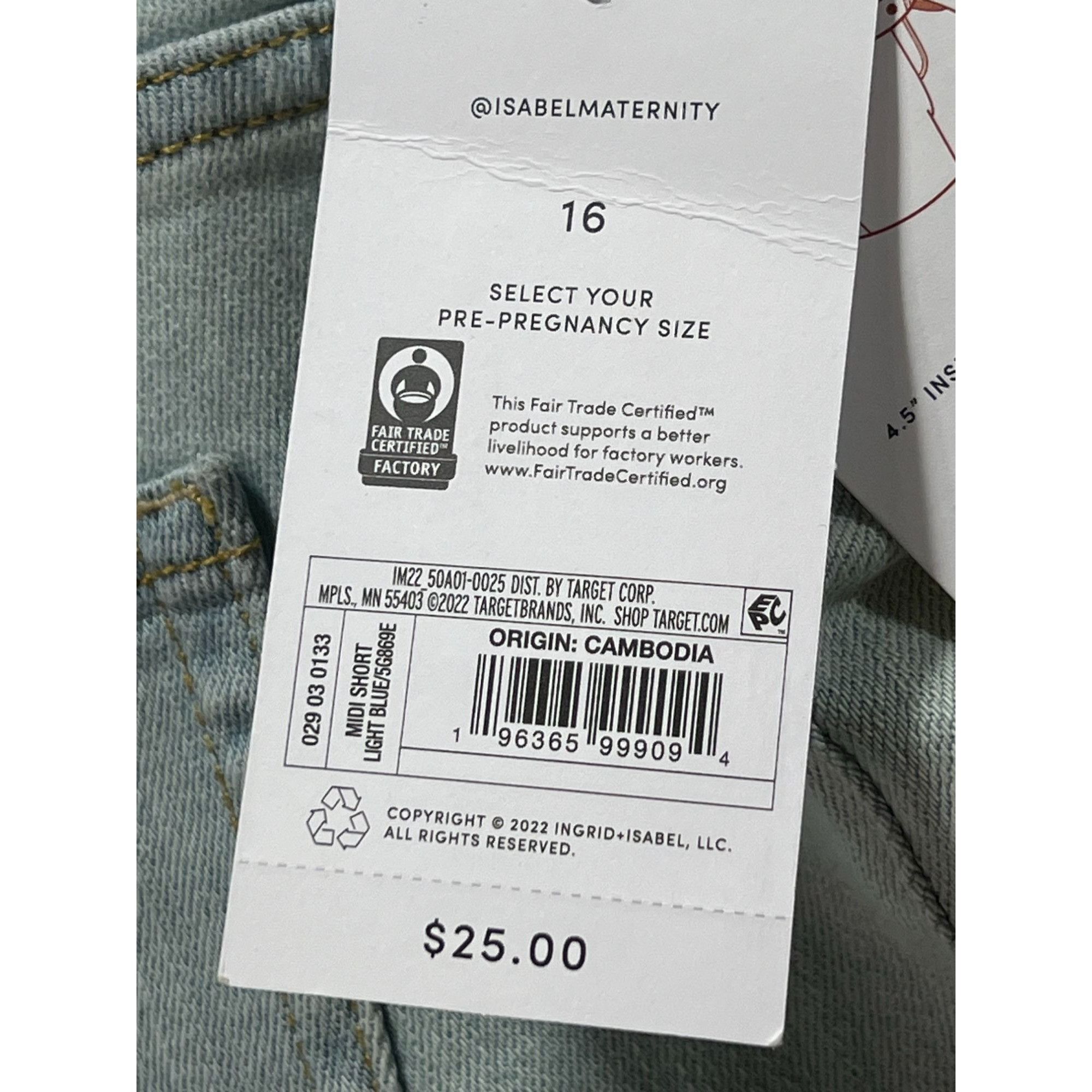 Other Isabel Maternity - Under Belly Maternity Jean Shorts - Light Size 38" / US 16 / IT 52 - 12 Thumbnail