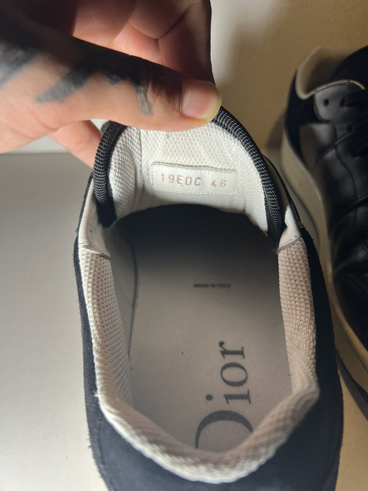 Dior Dior Homme B02 designer shoes sneaker head black/white bee Size US 13 / EU 46 - 7 Thumbnail