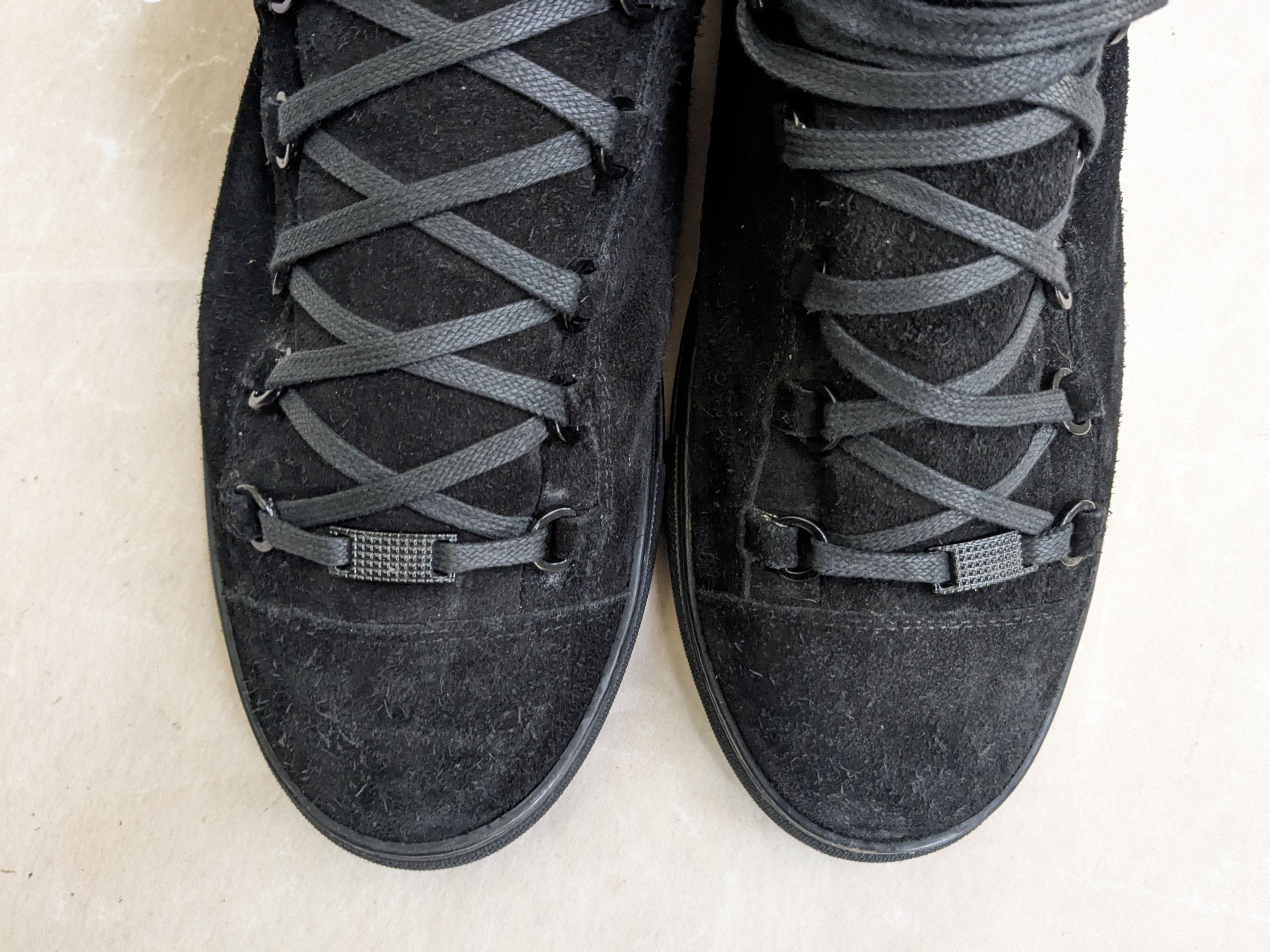 Balenciaga Balenciaga Arena Black 14 High Tops Suede Leather Size US 14 / EU 47 - 3 Thumbnail