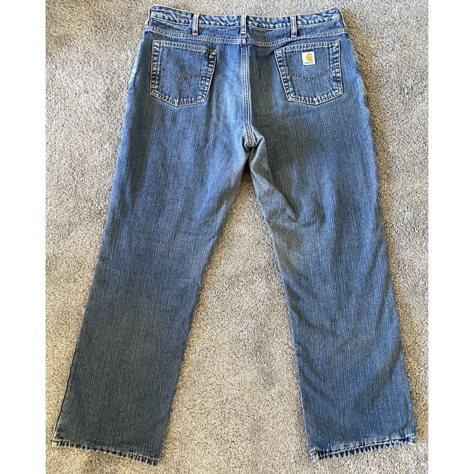 Carhartt Carhartt Jeans Women 16x32 Pants Regular 16 Flannel Plaid Lined Blue RN14806 WB022 ADT Jeans Women Size 38" / US 16 / IT 52 - 2 Thumbnail