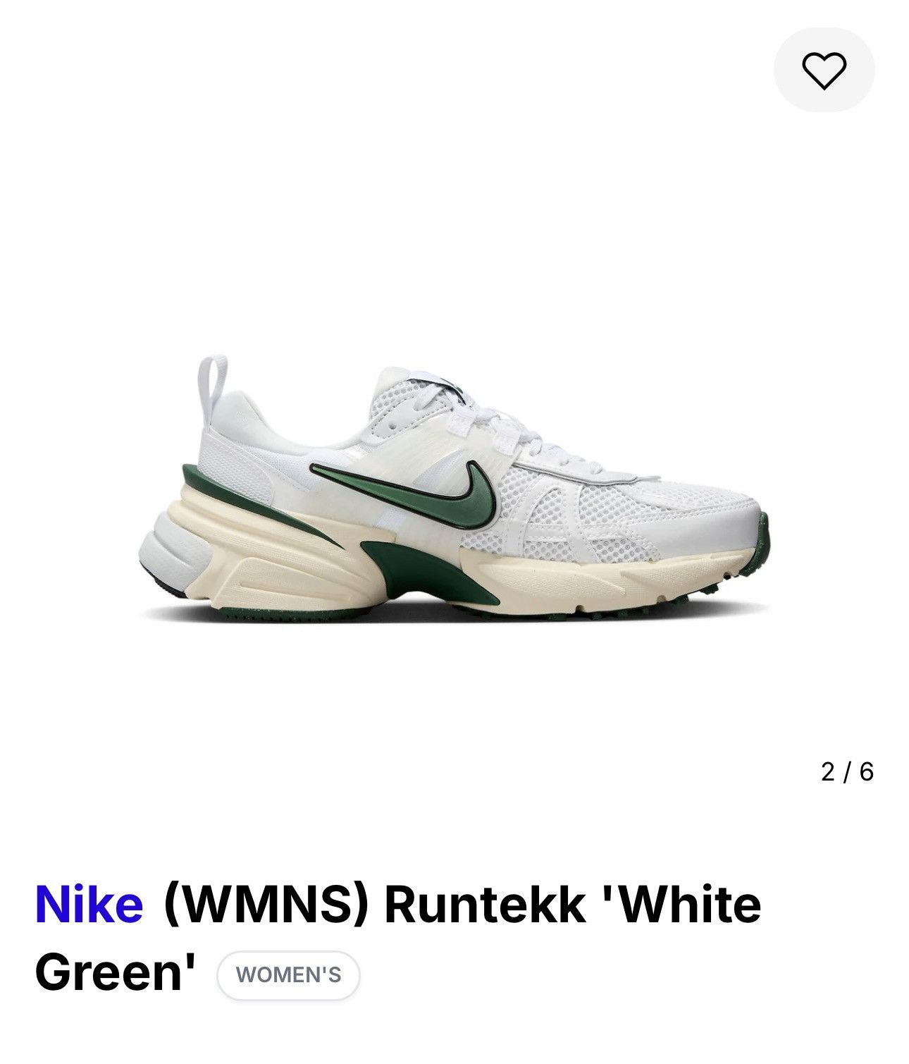 Nike Nike Runtekk “White and Green” Size US 6 / IT 36 - 2 Thumbnail