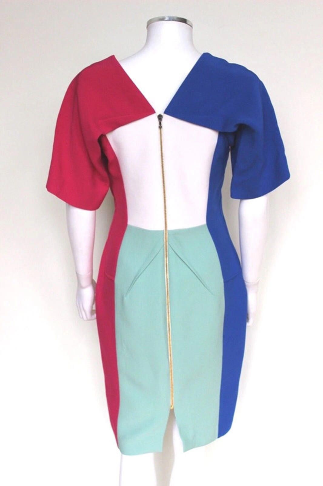 Other Roland Mouret Fuchsia Pink and Blue Print dress uk 12 Size M / US 6-8 / IT 42-44 - 2 Thumbnail