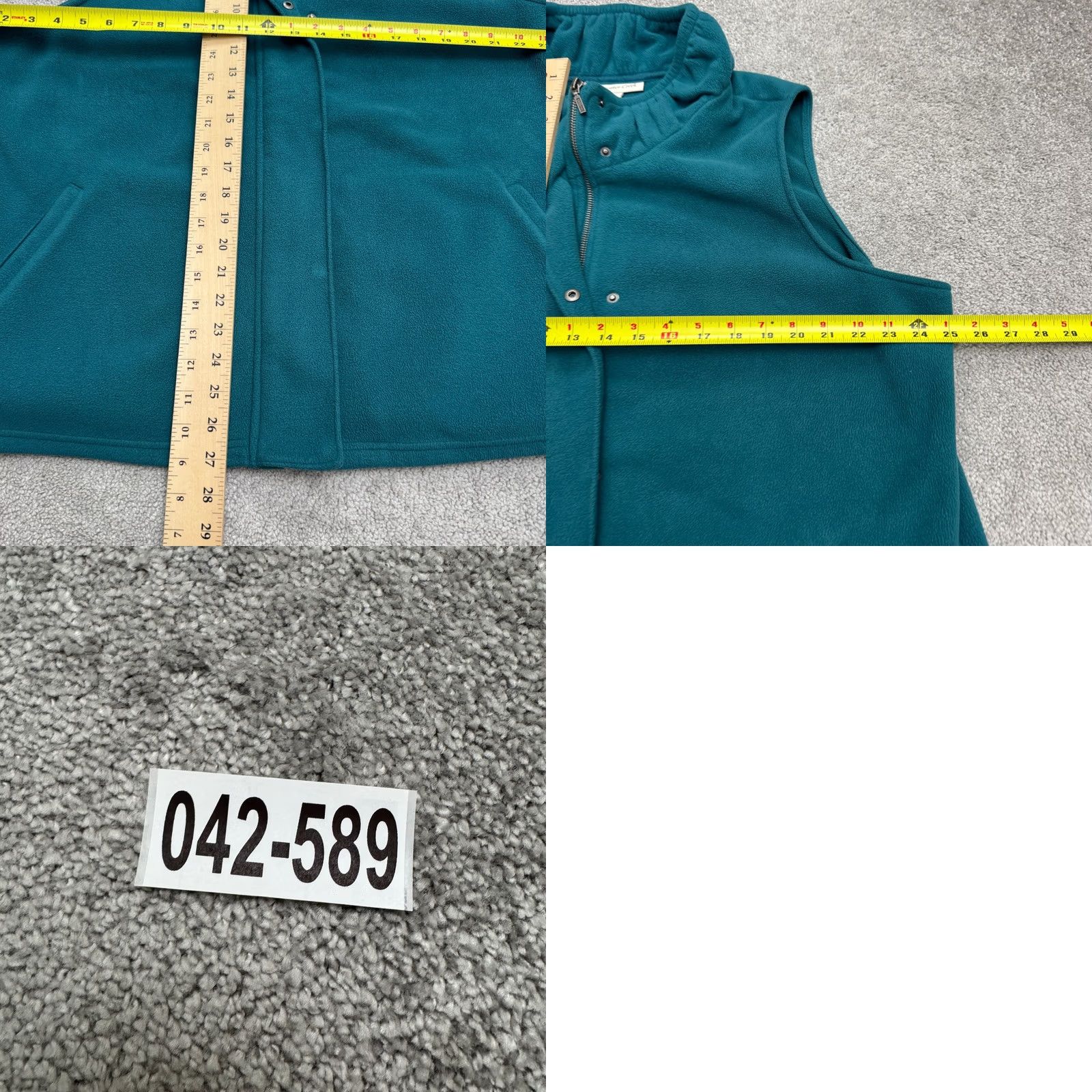 Coldwater Creek Coldwater Creek Fleece Vest Women 2X Plus Teal Green Full Zip Snap Casual Jacket Size XXL / US 16-18 / IT 52-54 - 8 Thumbnail