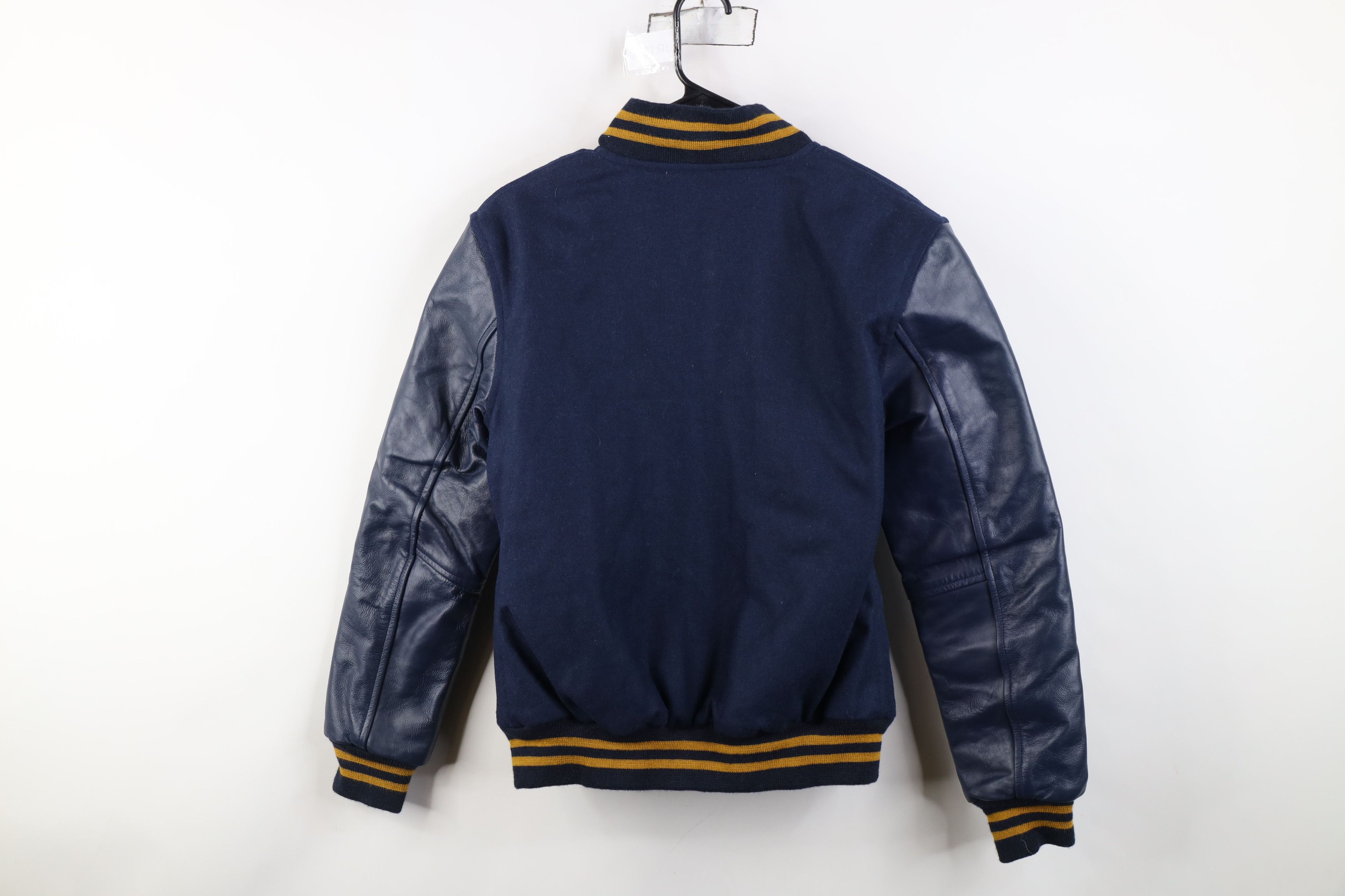 Vintage 90s Streetwear Wool Leather Varsity Letterman Jacket