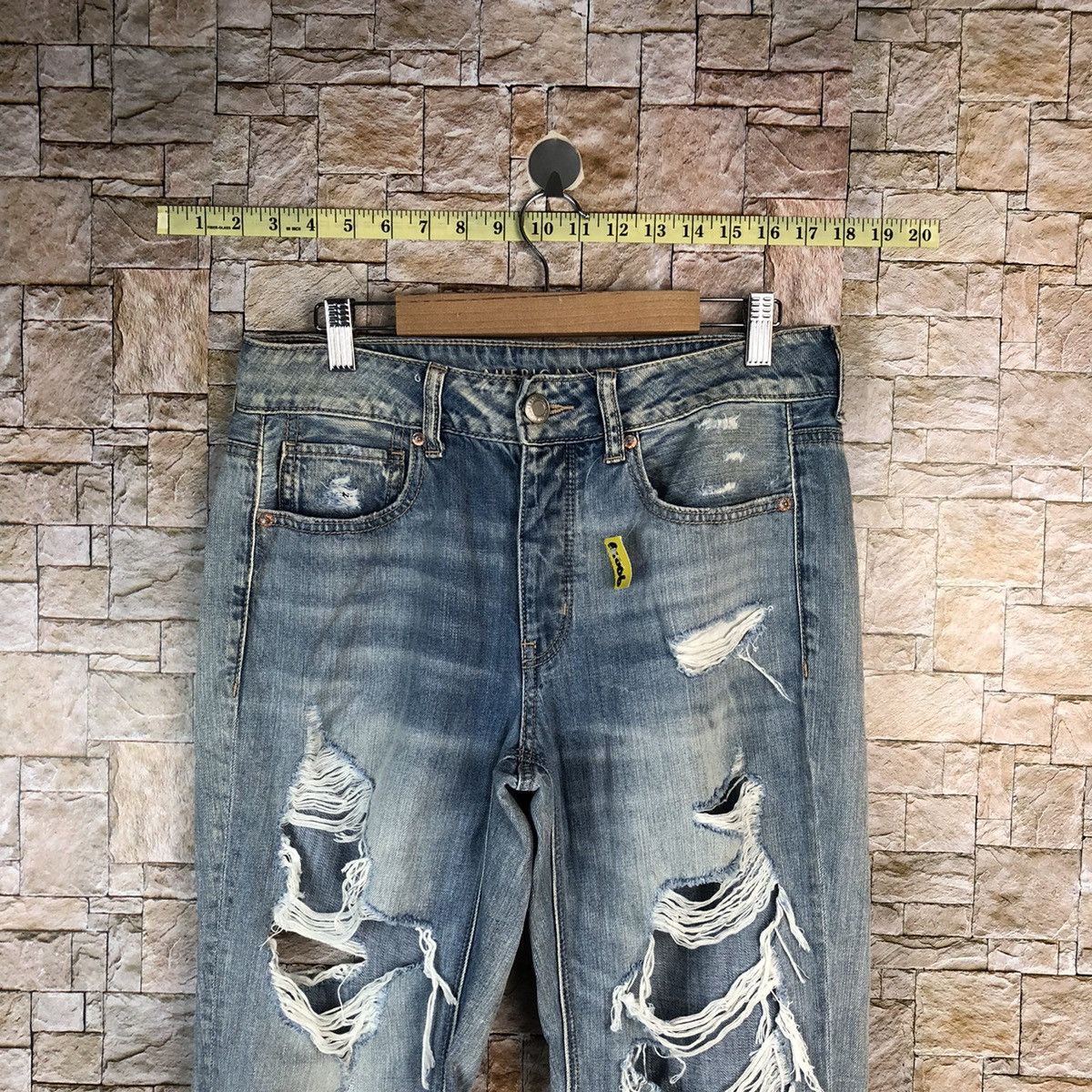 American Eagle Outfitters American Eagle Blue Distressed Denim Pants #A1006 Size 28" / US 6 / IT 42 - 4 Thumbnail