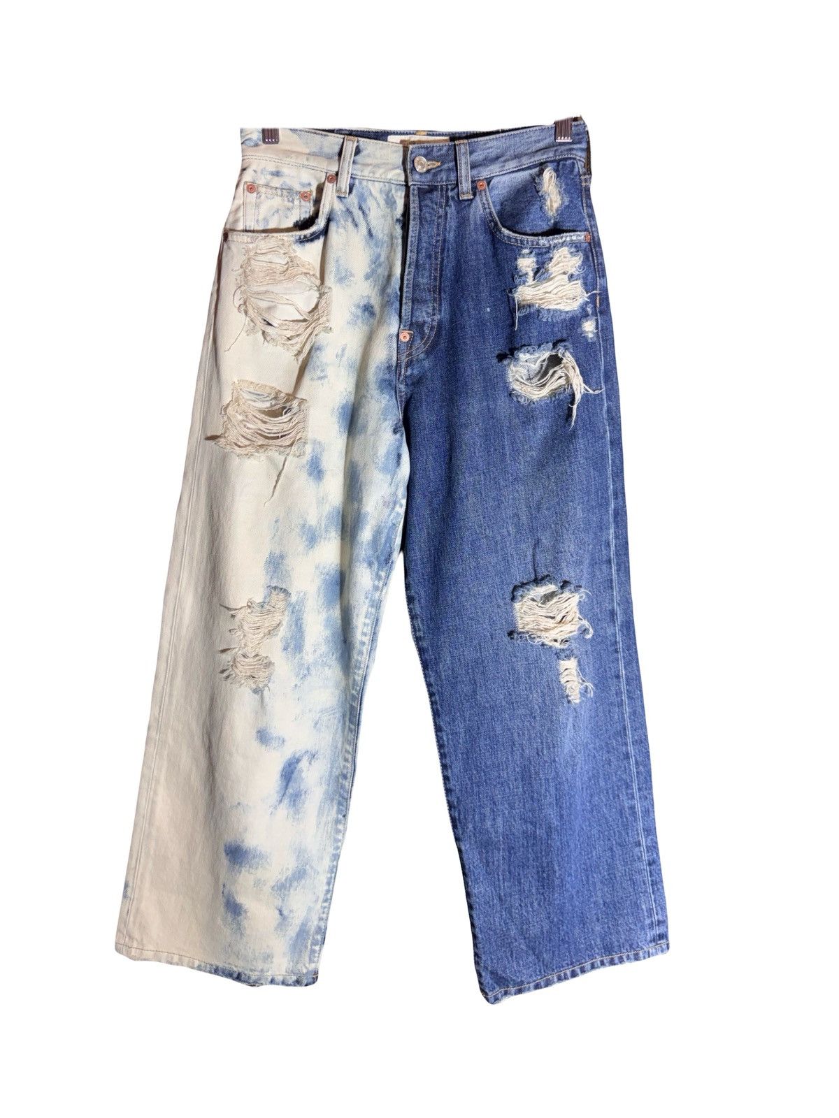 Givenchy givenchy ss20 runway bleached denim pants 26 wo Size 26" / US 2 / IT 38 - 1 Thumbnail