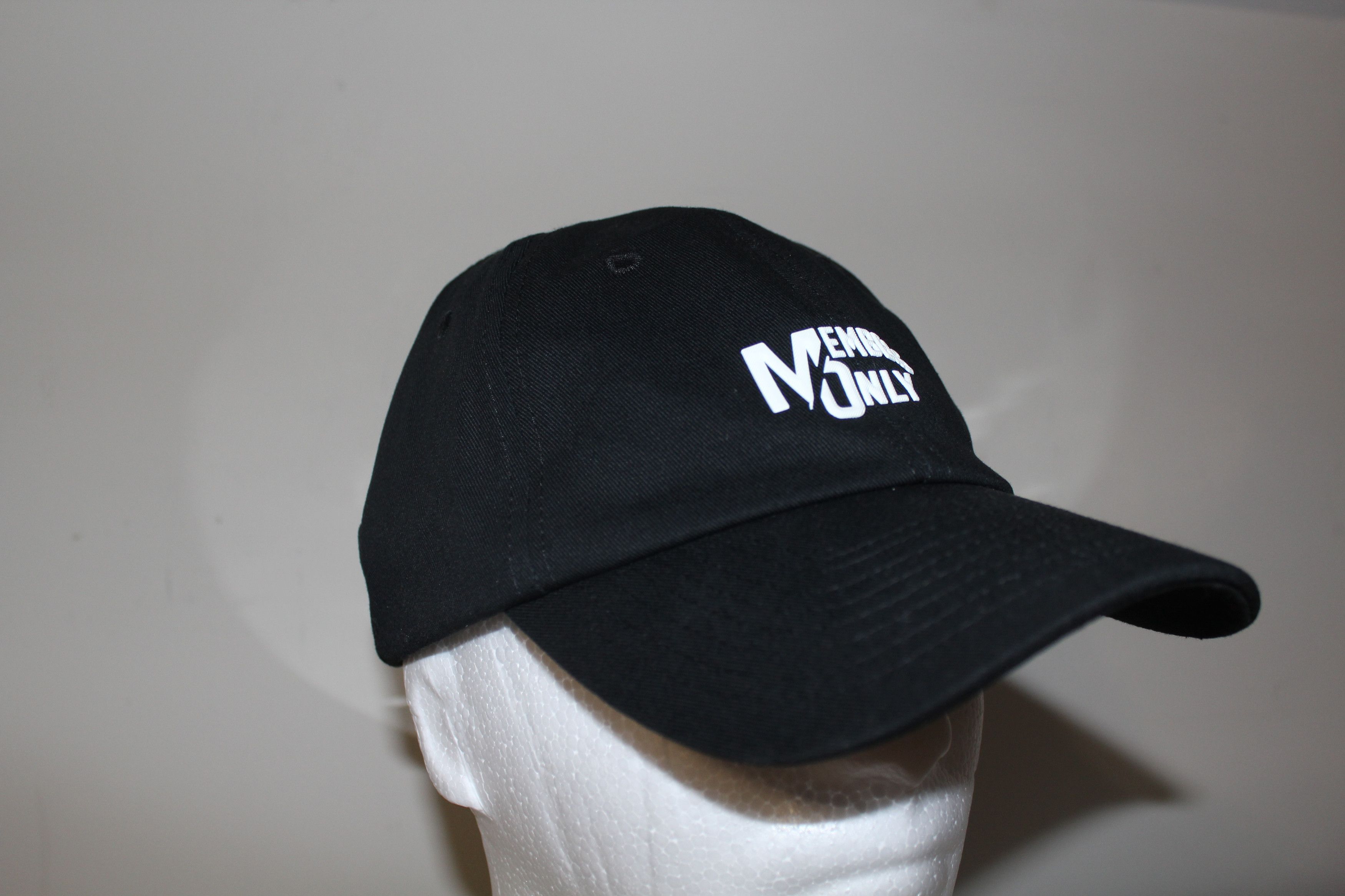 Members Only Members Only Baseball Cap Hat White Lettering Black Size ONE SIZE - 1 Thumbnail