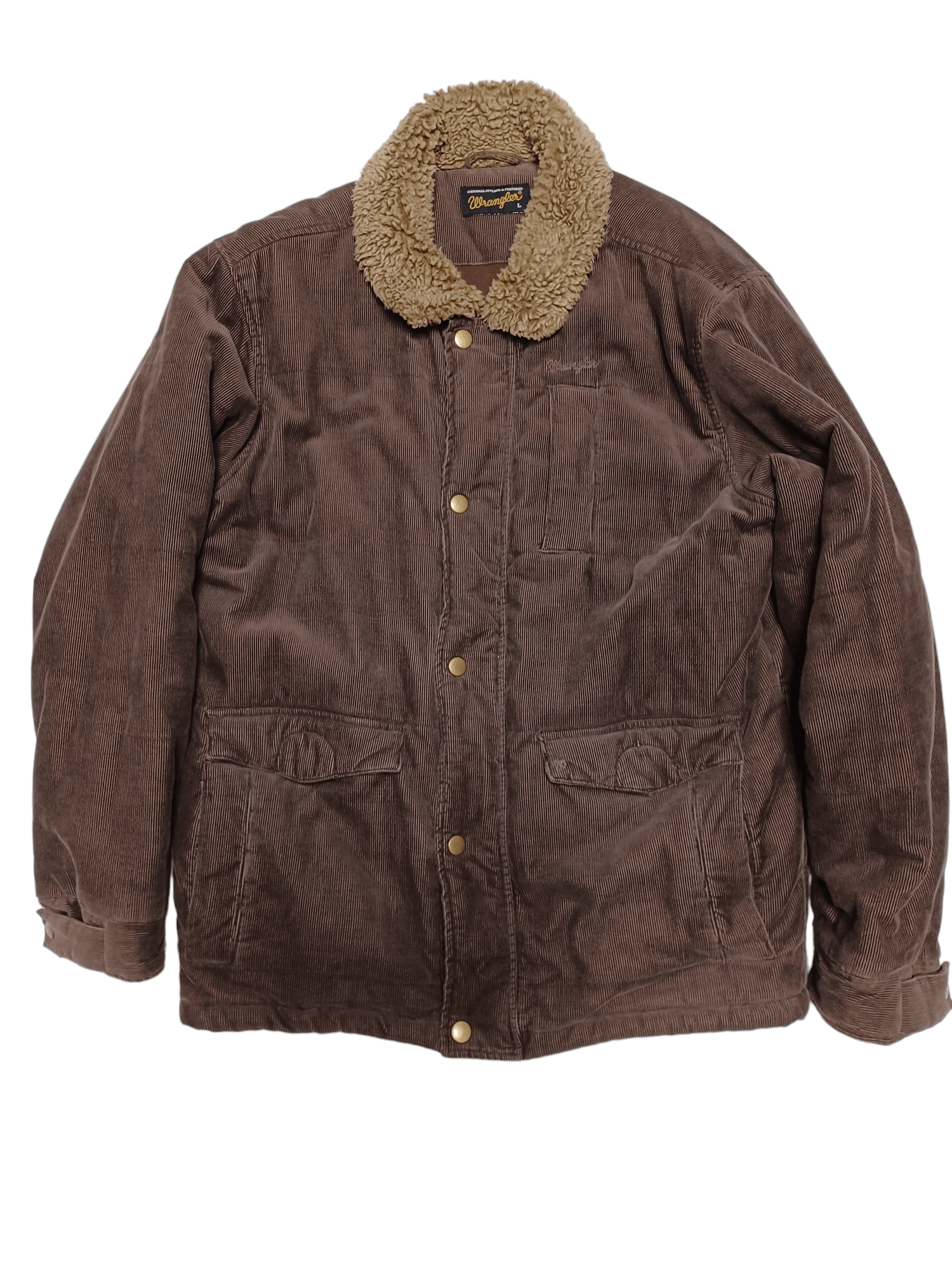 Wrangler Vintage 90s Wrangler velvet corduroy heavy jacket coat Size US L / EU 52-54 / 3 - 1 Thumbnail