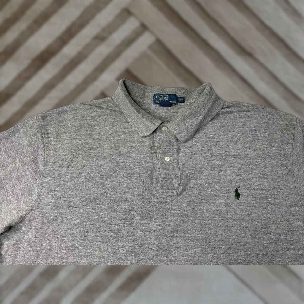 Polo Ralph Lauren Polo Ralph Lauren Polo Shirt Mens 3XLT Short Sleeve Gray Heathered Pony Shirt Size US XXL / EU 58 / 5 - 1 Thumbnail