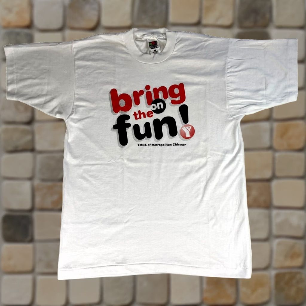 Fruit Of The Loom VINTAGE YMCA of Metropolitan Chicago T-Shirt Fruit of the Loom Best Sz L Unisex Adults White Short Sleeve Crew Neck NOS New Old Stock Size US L / EU 52-54 / 3 - 1 Thumbnail