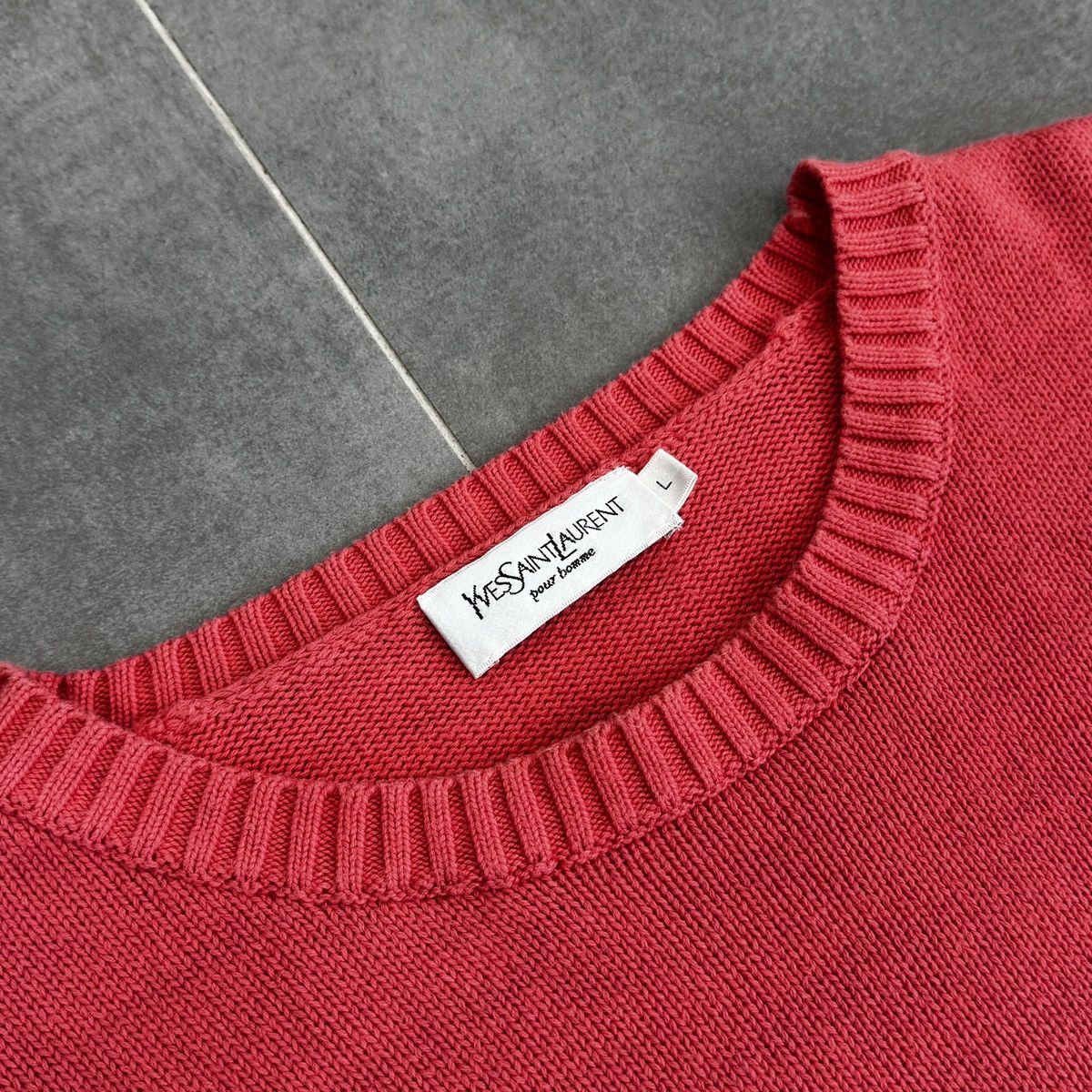 Yves Saint Laurent Yves Saint Laurent YSL Men Knitted Pink Sweater Size L Size US L / EU 52-54 / 3 - 9 Thumbnail
