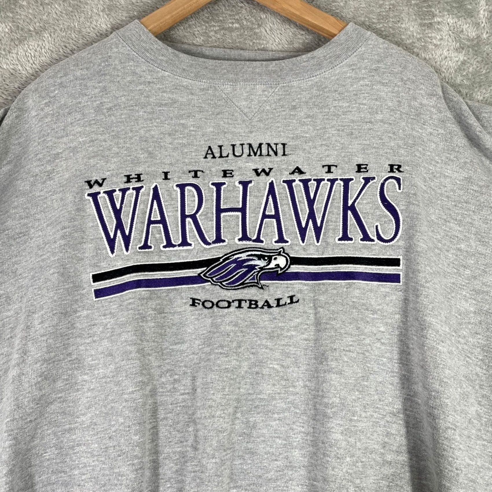 Vintage VINTAGE Impact Sports Shirt Mens L Gray Whitewater Warhawks Sweatshirt Alumni Football 90s Size US L / EU 52-54 / 3 - 2 Thumbnail